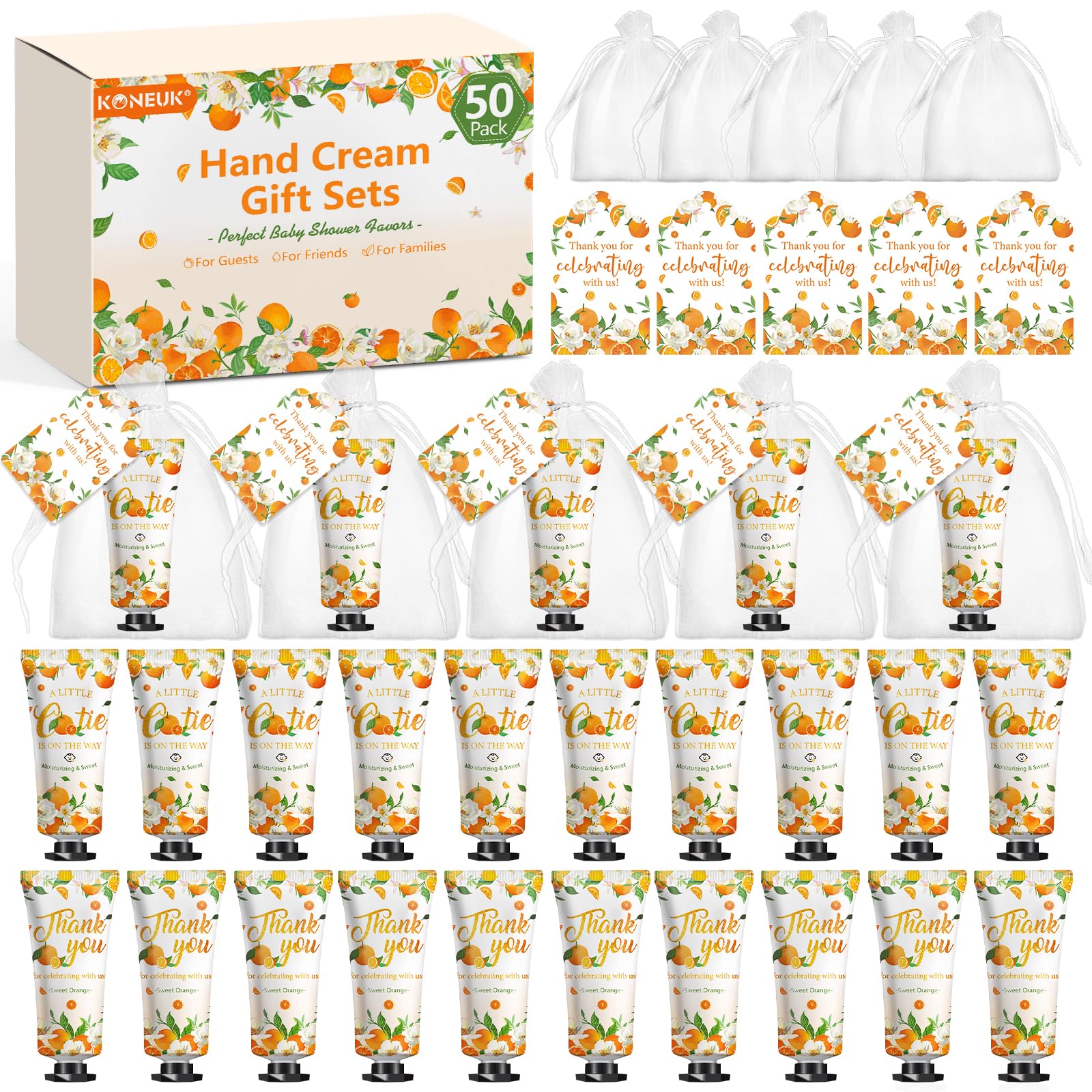 50 Pack Bulk Hand Cream Sets, Appreciation Gifts, Bridal Shower Favors, Wedding Shower Favors and Baby Shower Favors for Guests,