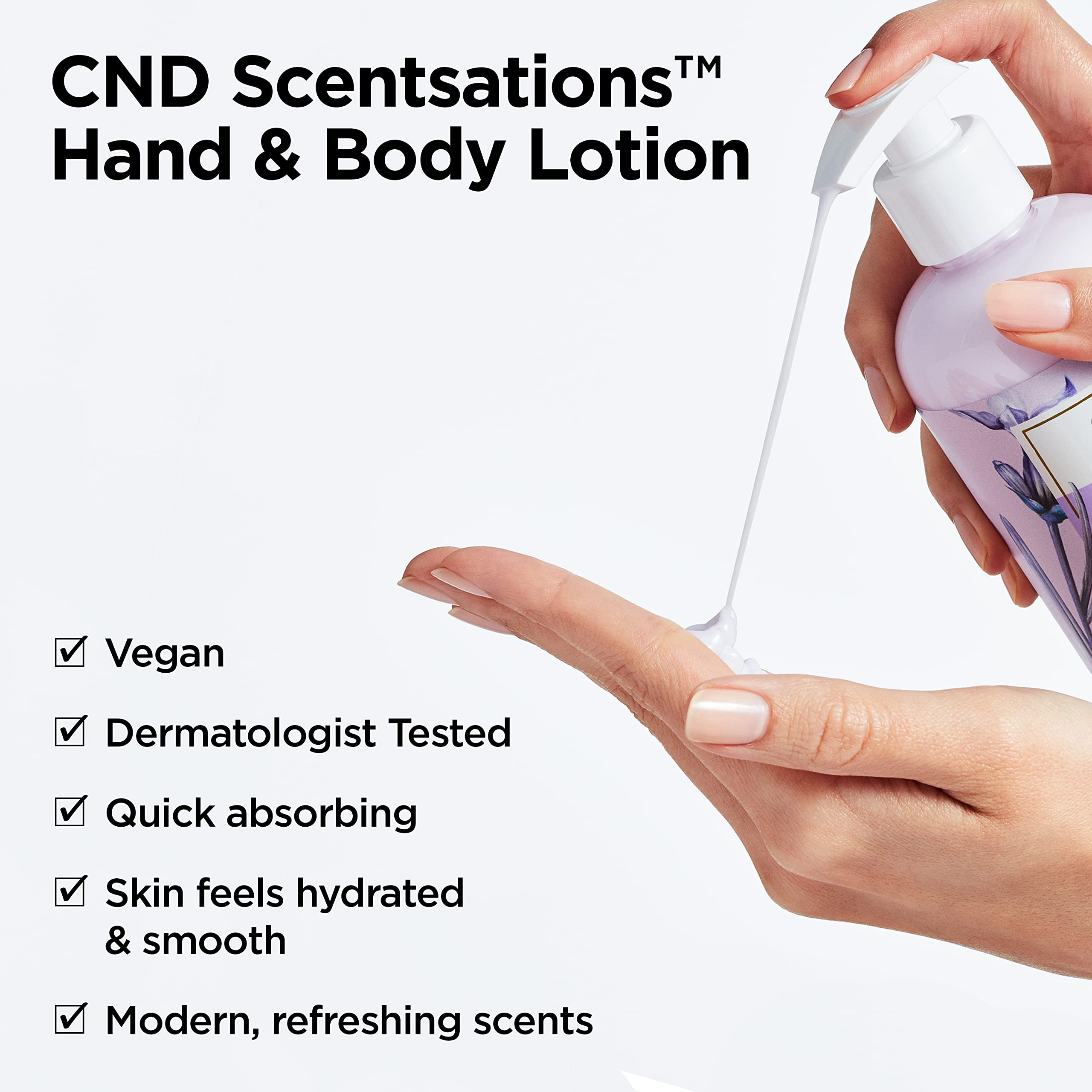 Cnd Scentsations Hand & Body Lotion, Deep Moisturizing And Hydrating Formula For Dry Damaged Skin, Tangerine & Lemongrass, 8.3 F