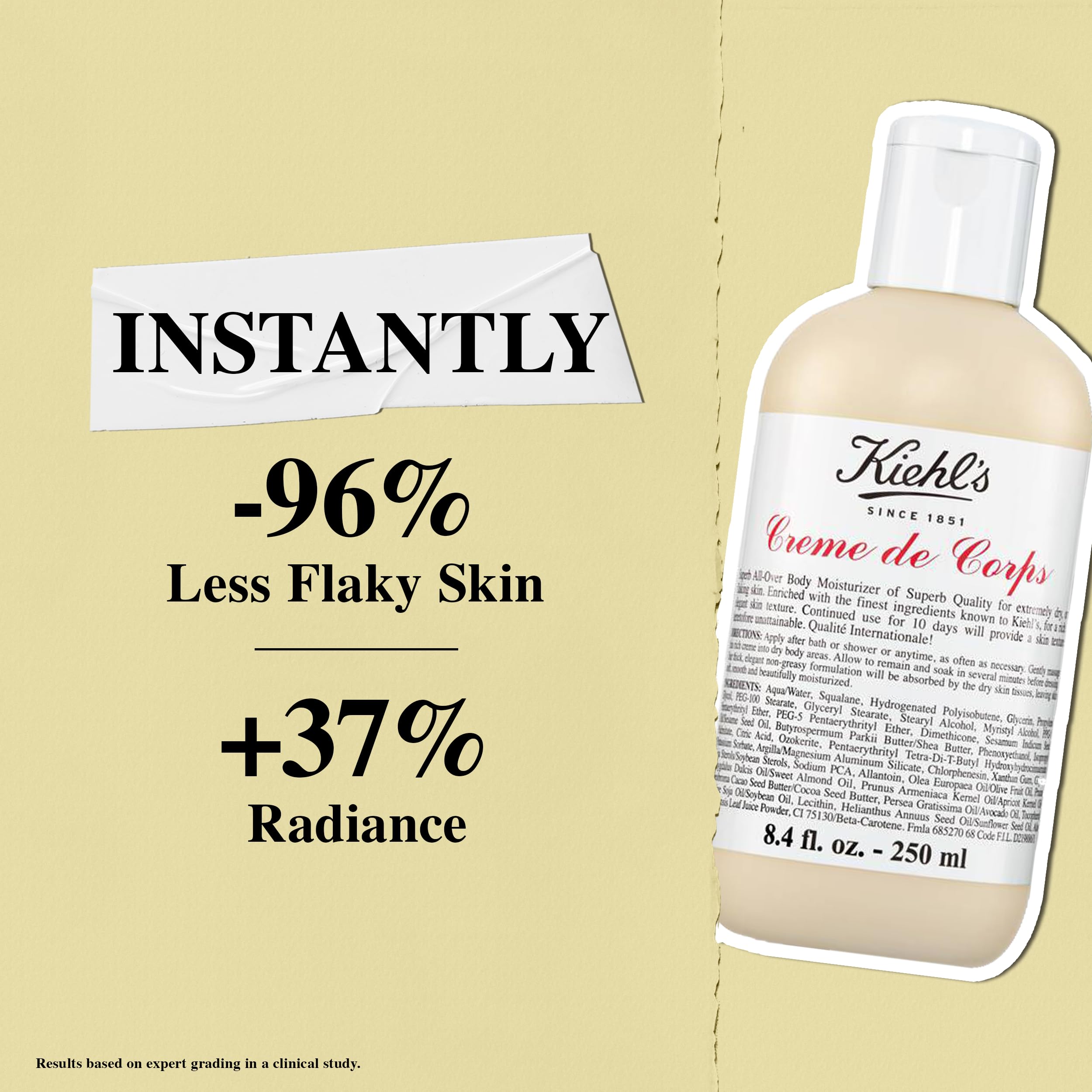 Kiehl'S Creme De Corps, Rich, Luscious Body Lotion, With Cocoa Butter And Shea Butter For Fast Absorbing Hydration, Skin Feels S