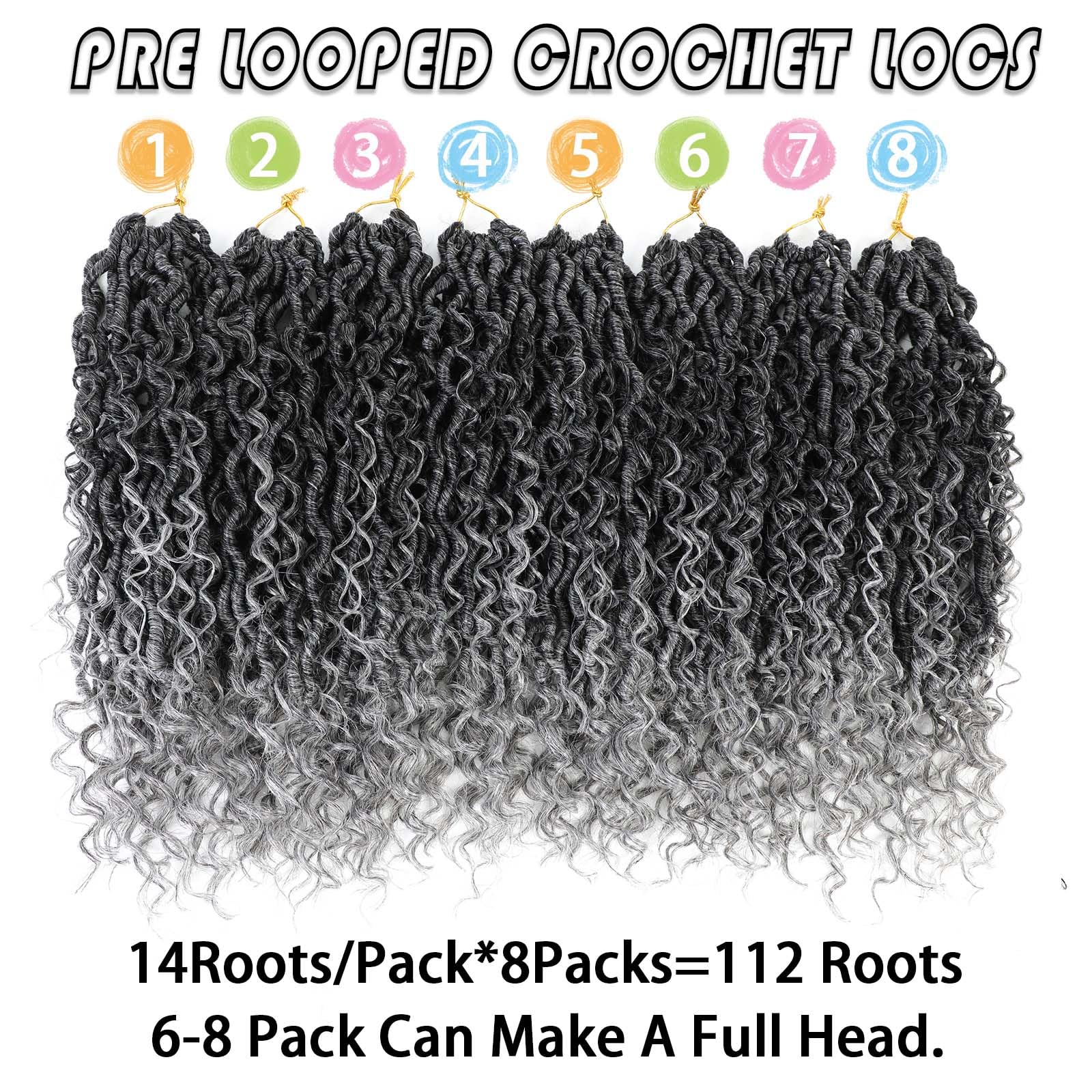 12 Inch 8 Packs Goddess Locs Crochet Hair Faux Locs Crochet Hair For Women Pre Looped River Locs Crochet Hair With Curly Ends Sy