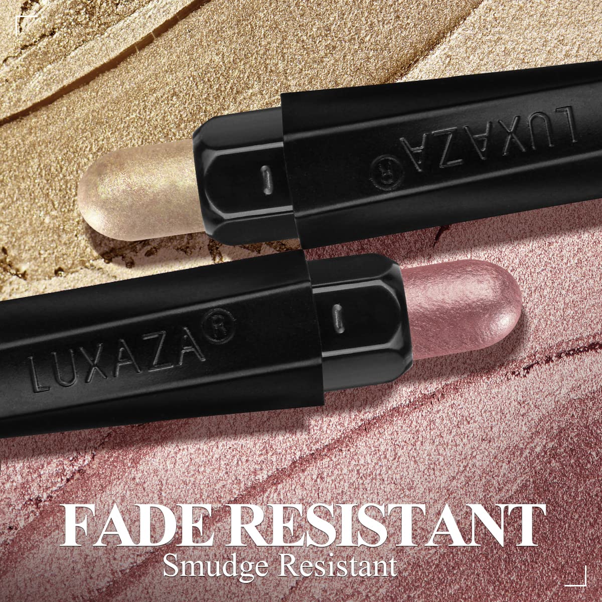 Luxaza 3Pcs Cream Eyeshadow Stick,Neutral Eye Shadow Sticks Makeup Pencil For Eyes,Eye Brightener Stick Highlighter Makeup,Water