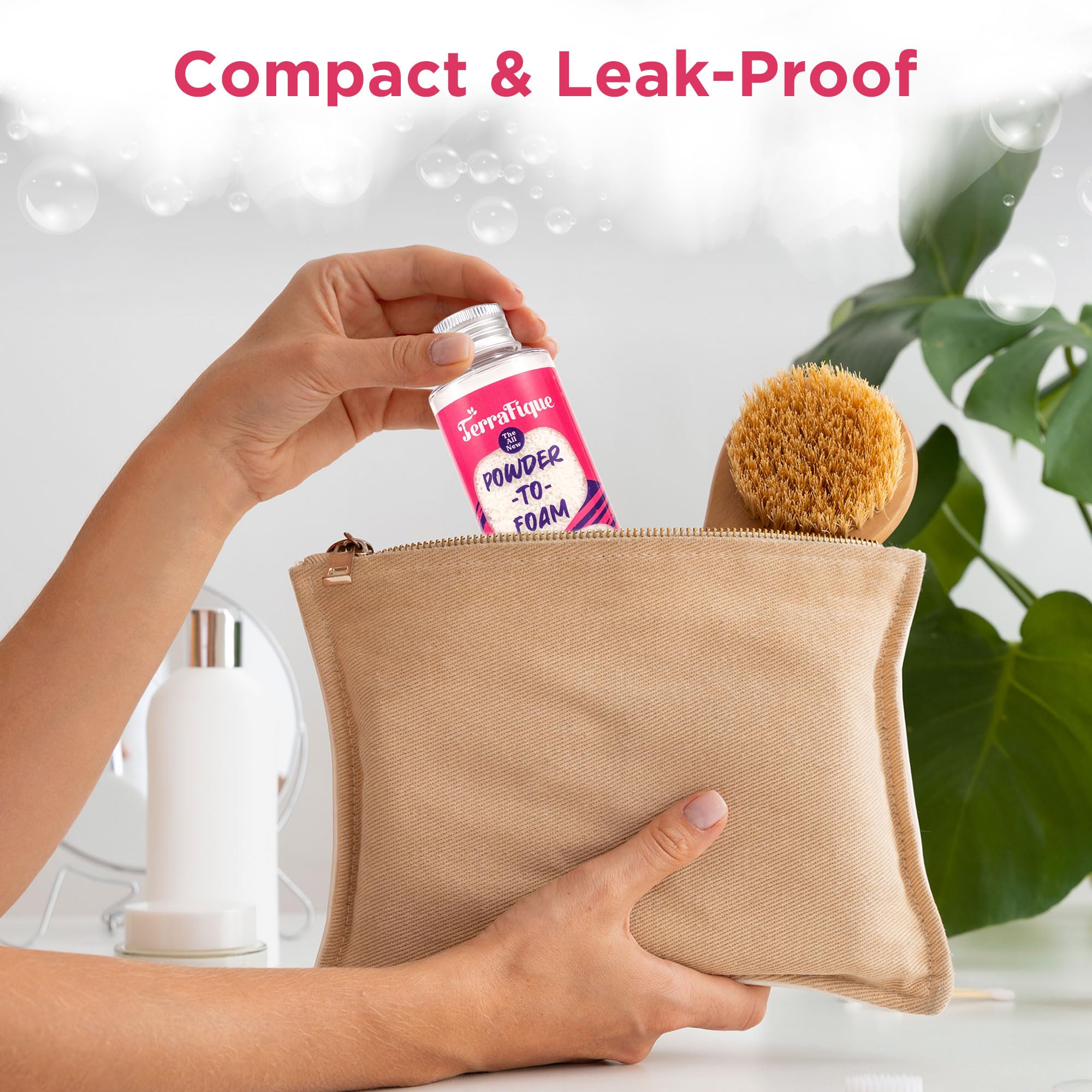 TERRAFIQUE Powder Shampoo for Women, Dry Shampoo, Portable, Anti-Frizz, Versatile Hair Care for Curly and Fine Hair, Coconut Sce
