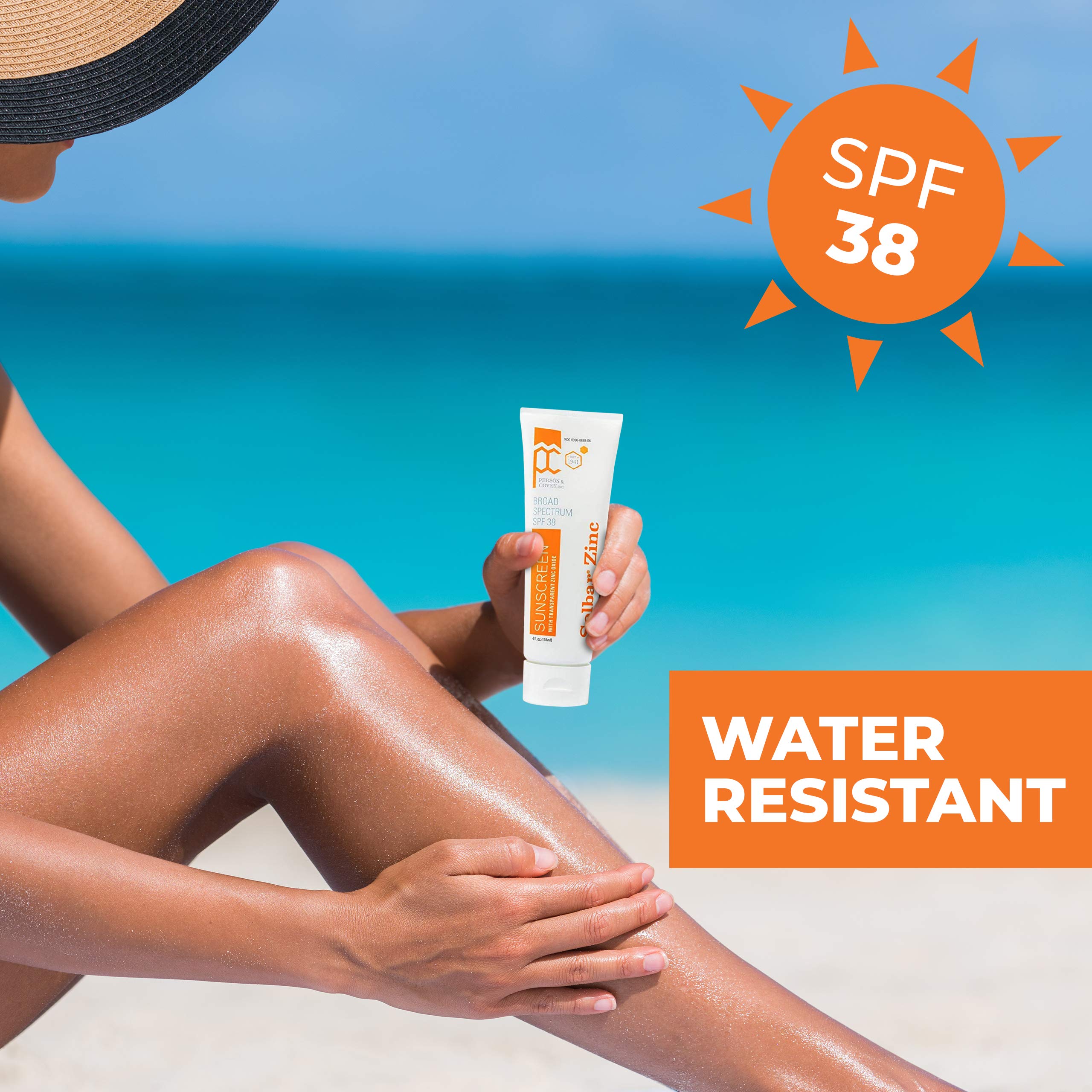 Solbar Sunscreen Zinc Unscented Transparent Cream Spf 38, 4 Oz