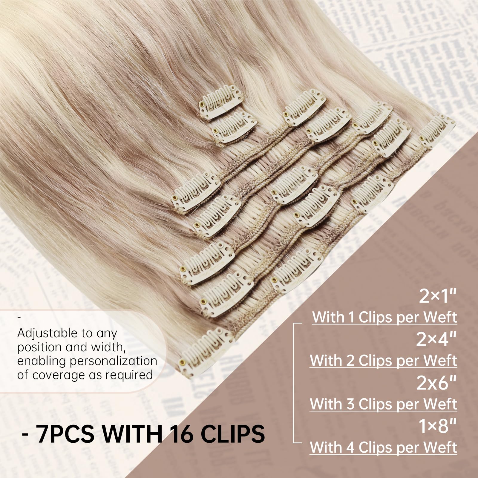 Sunny Ombre Clip In Hair Extensions Real Human Hair Blonde Clip In Extensions Ash Blonde To Light Blonde Balayage Platinum Blond