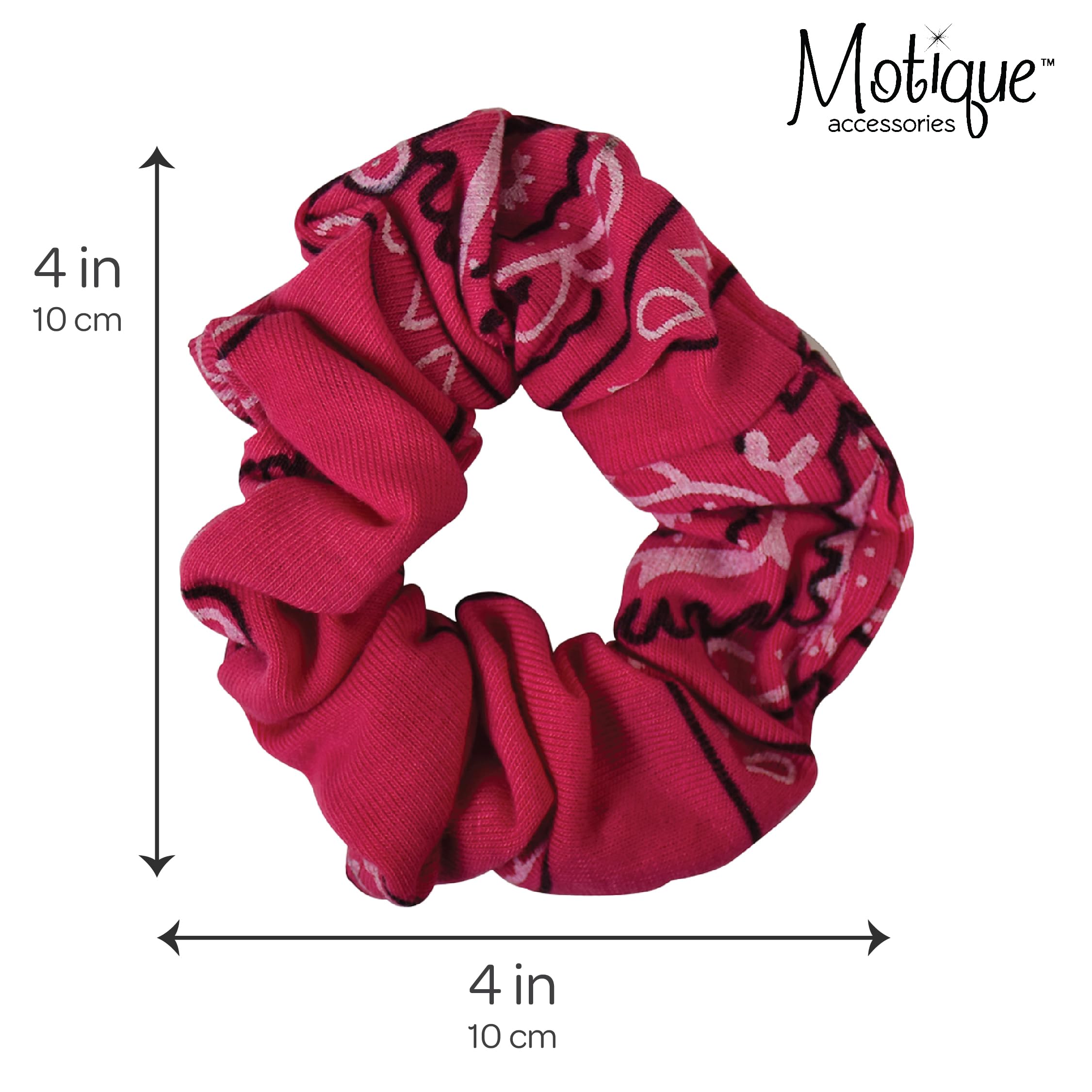 Bandana Scrunchies Cotton Hair Bobble - Set of 2 (Hot Pink)