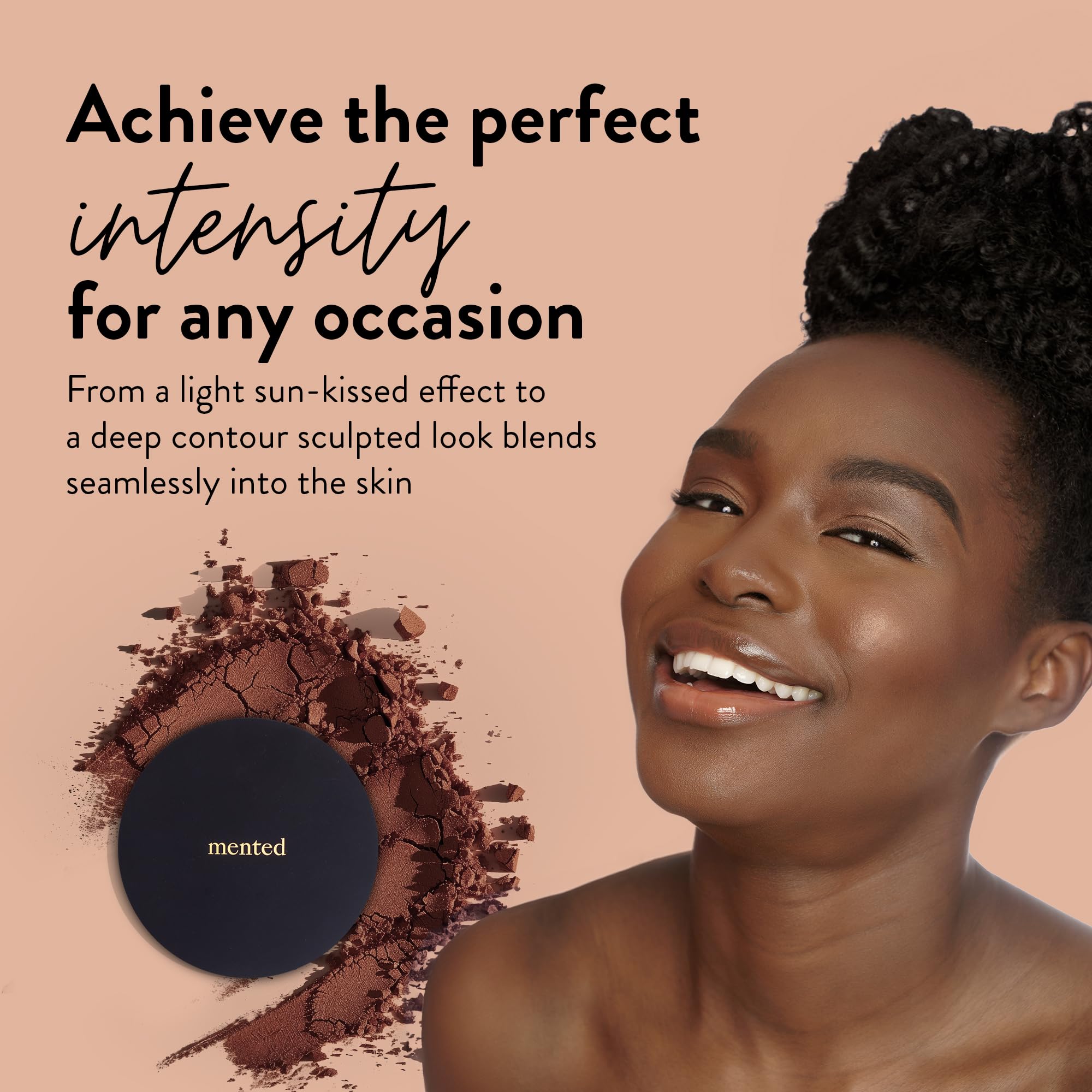 Mented Cosmetics Made in Italy, Cruelty Free Makeup, Vegan, Paraben Free, Shimmer Bronzer, Highlighter Bronzing Powder Palette f