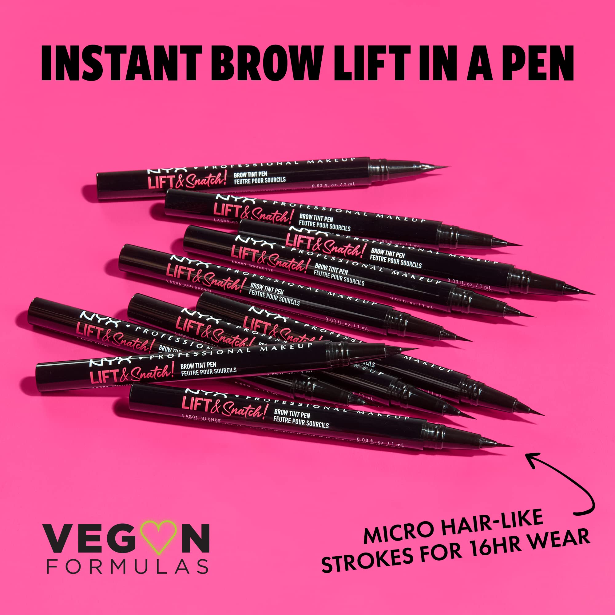 NYX PROFESSIONAL MAKEUP Lift & Snatch Eyebrow Tint Pen, Gray Black