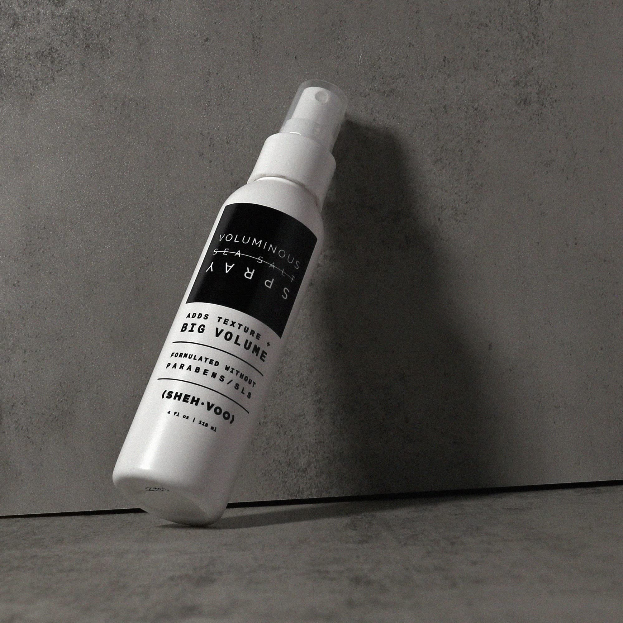 (SHEH•VOO) Sea Salt Spray - Voluminous Texturizing Spray - UV & Heat Protection - 4 Fl Oz - Paraben & SLS Free