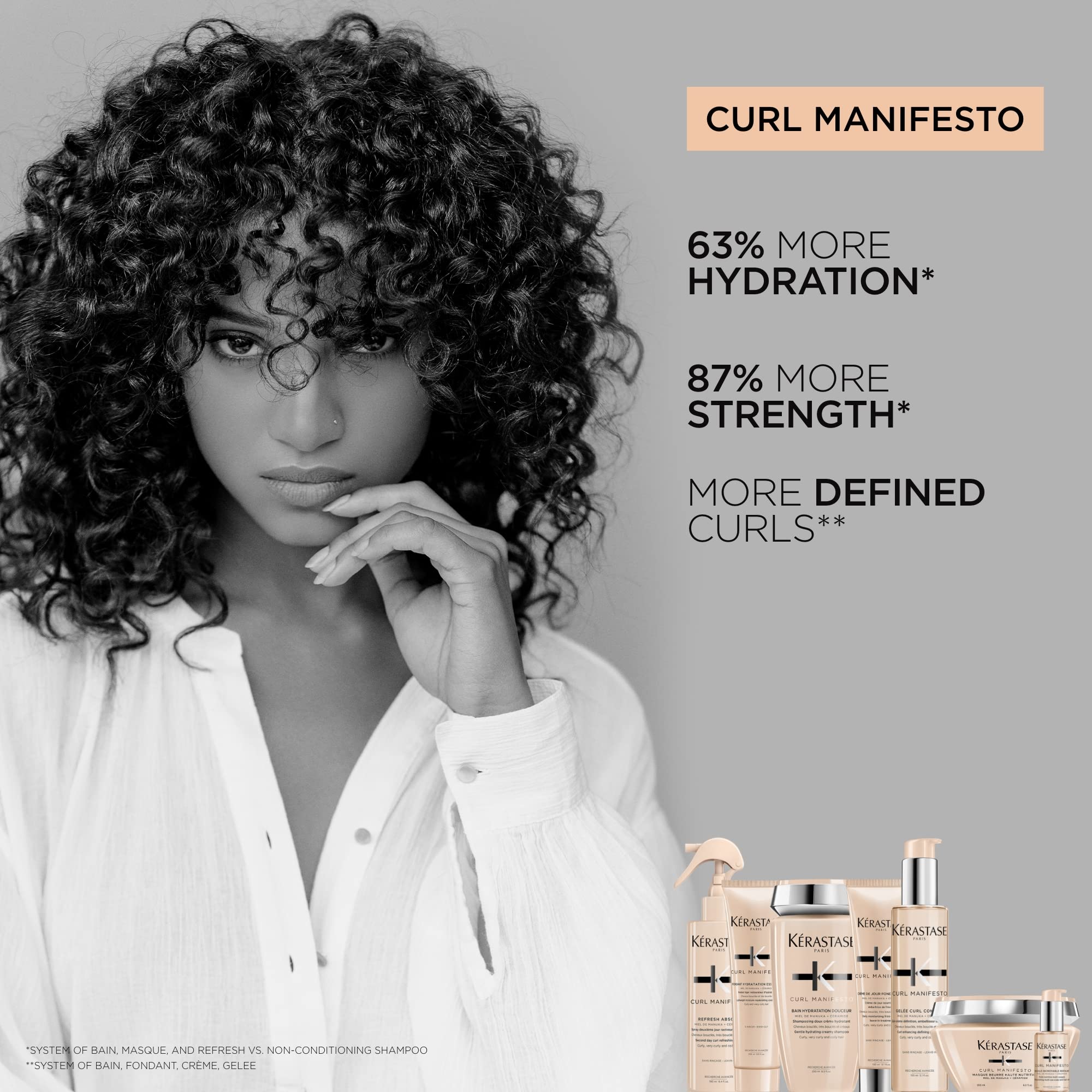 Kerastase Curl Manifesto Beurre Haute Nutrition Hair Mask | Strengthens & Prevents Breakage | Adds Softness & Shine | For All Wa
