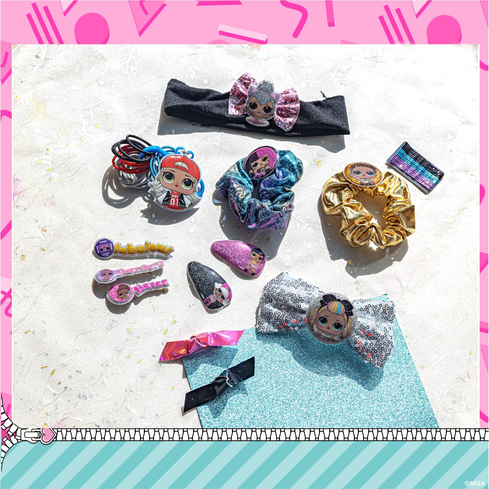 L.O.L Surprise! Townley Girl Train Case Cosmetic Makeup Set Includes Lip Gloss, Eye Shimmer, Nail Polish, Hair Accessories & Mor