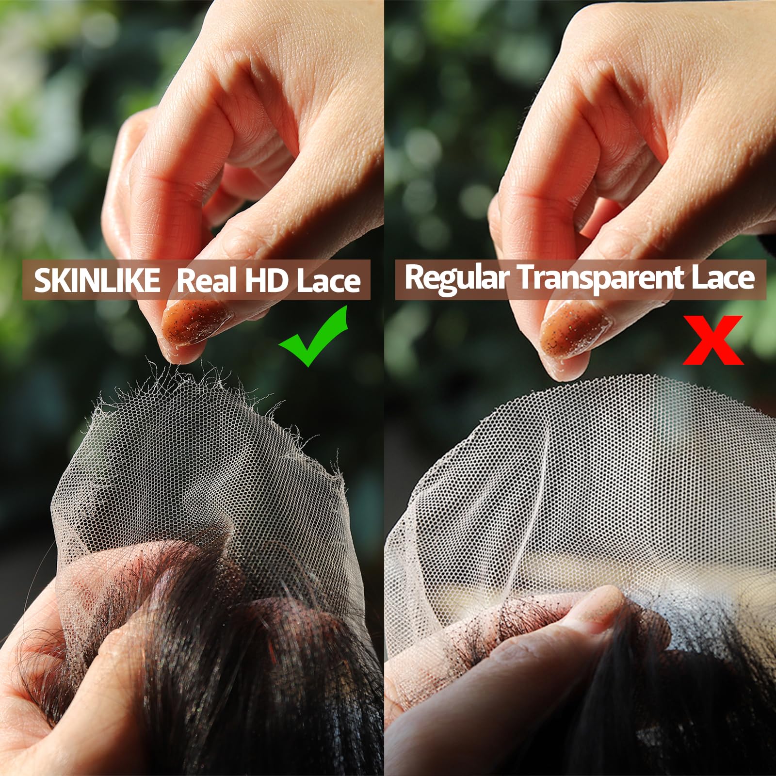 Beeos 2X6 Skinlike Real Hd Lace Closure Only, Pre-Plucked Body Wave Human Hair Closure 0.10Mm Ultra-Thin Invisible Lace Closure