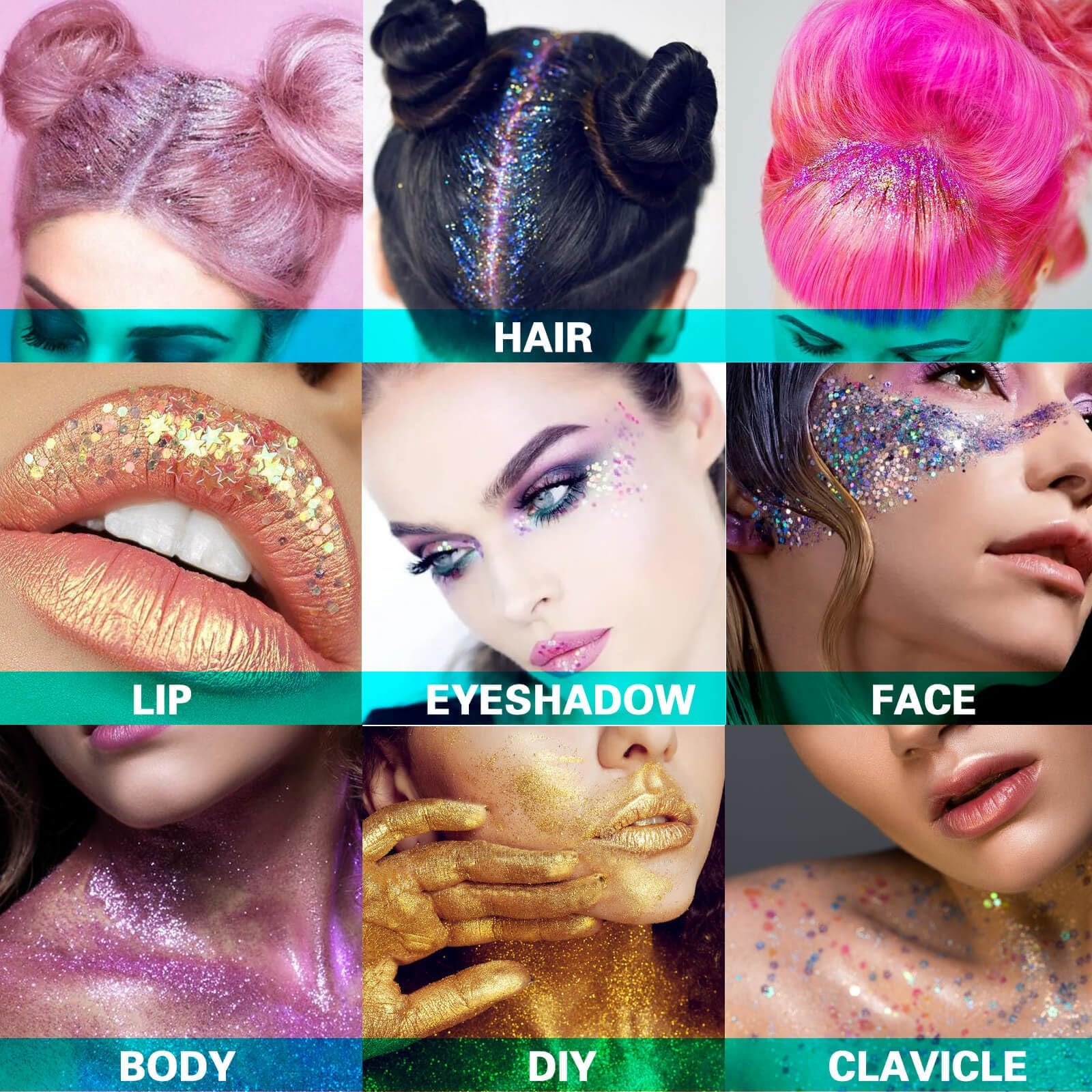 MEICOLY Chameleon Iridescent White Body Glitter,Chunky Face Glitter Paint,Color Changing Mermaid Face Glitter Gel,Opal Glitter S