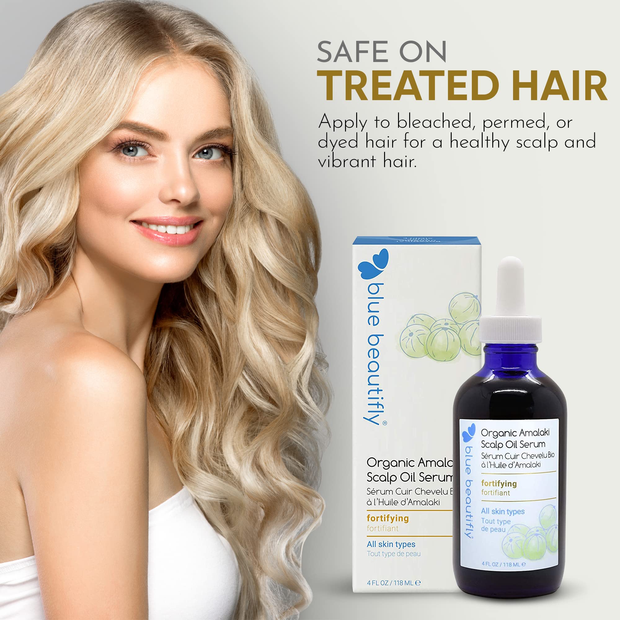 Blue Beautifly Usda Certified Organic Amalaki Hair Oil Serum | Strengthens Hair Follicles, Restores Growth, And Treats Dandruff