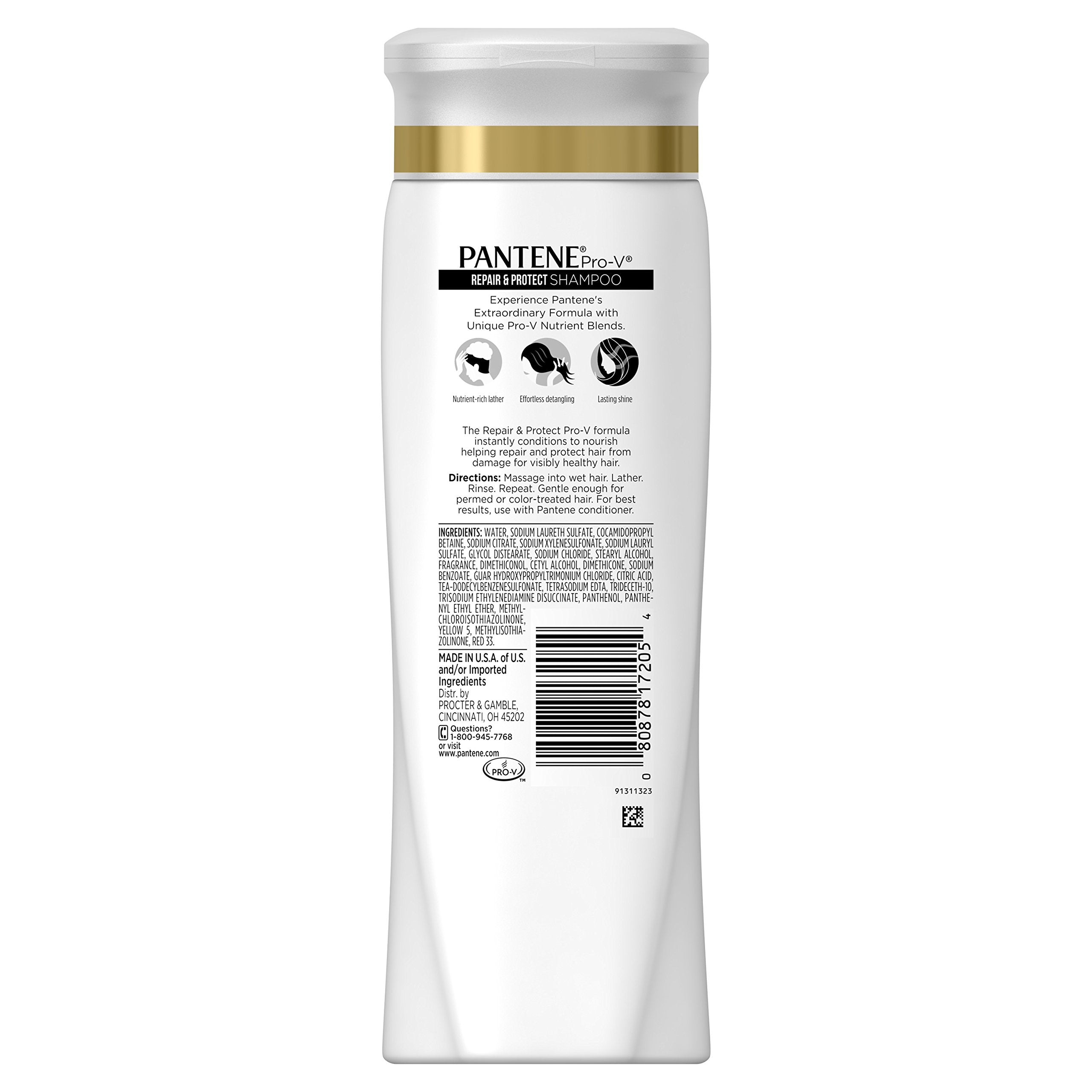 Pantene Pro-V Shampoo, Repair & Protect With Keratin, 12.6 Ounce