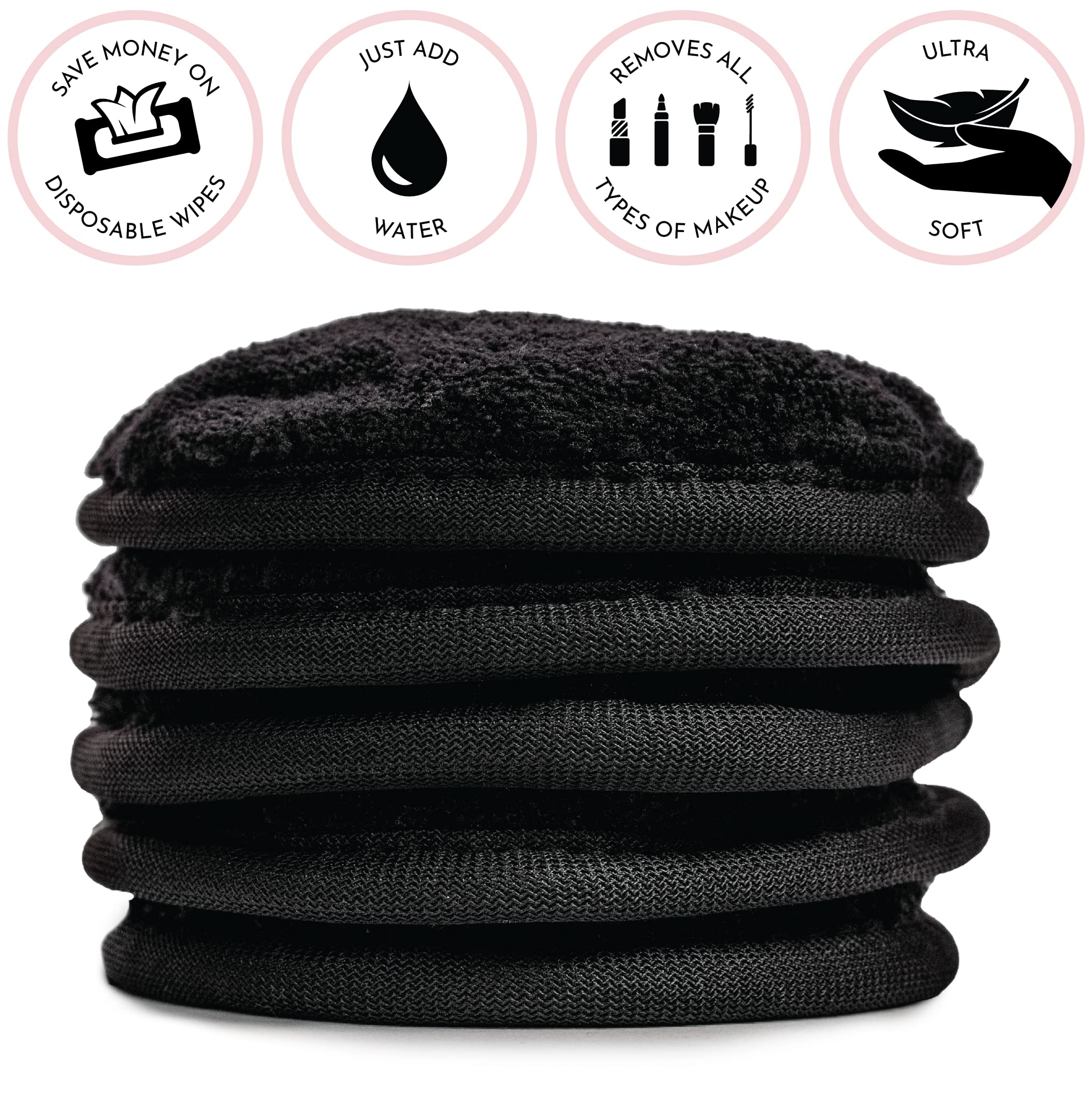 S&T Inc. Makeup Remover Wipes For Skin Care With Laundry And Storage Bag, Reusable Makeup Wipes Or Face Towels, Travel Essential