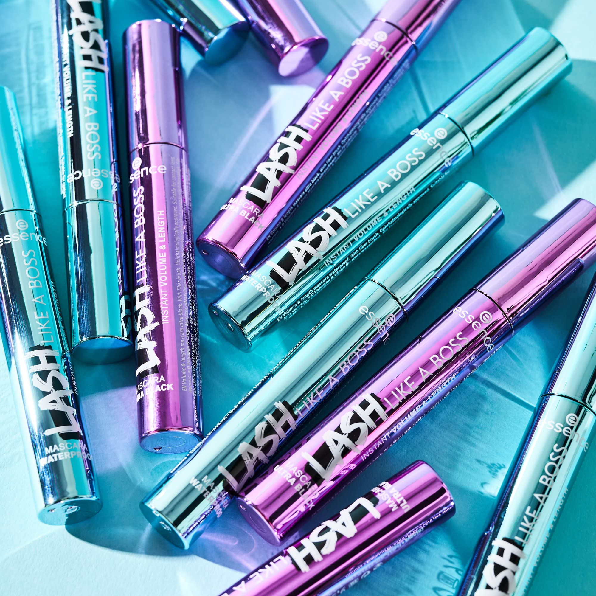 Essence  Lash Like A Boss Instant Volume & Length Waterproof Mascara  Long Lasting Formula & Curved Fiber Brush  Vegan & Cruelty