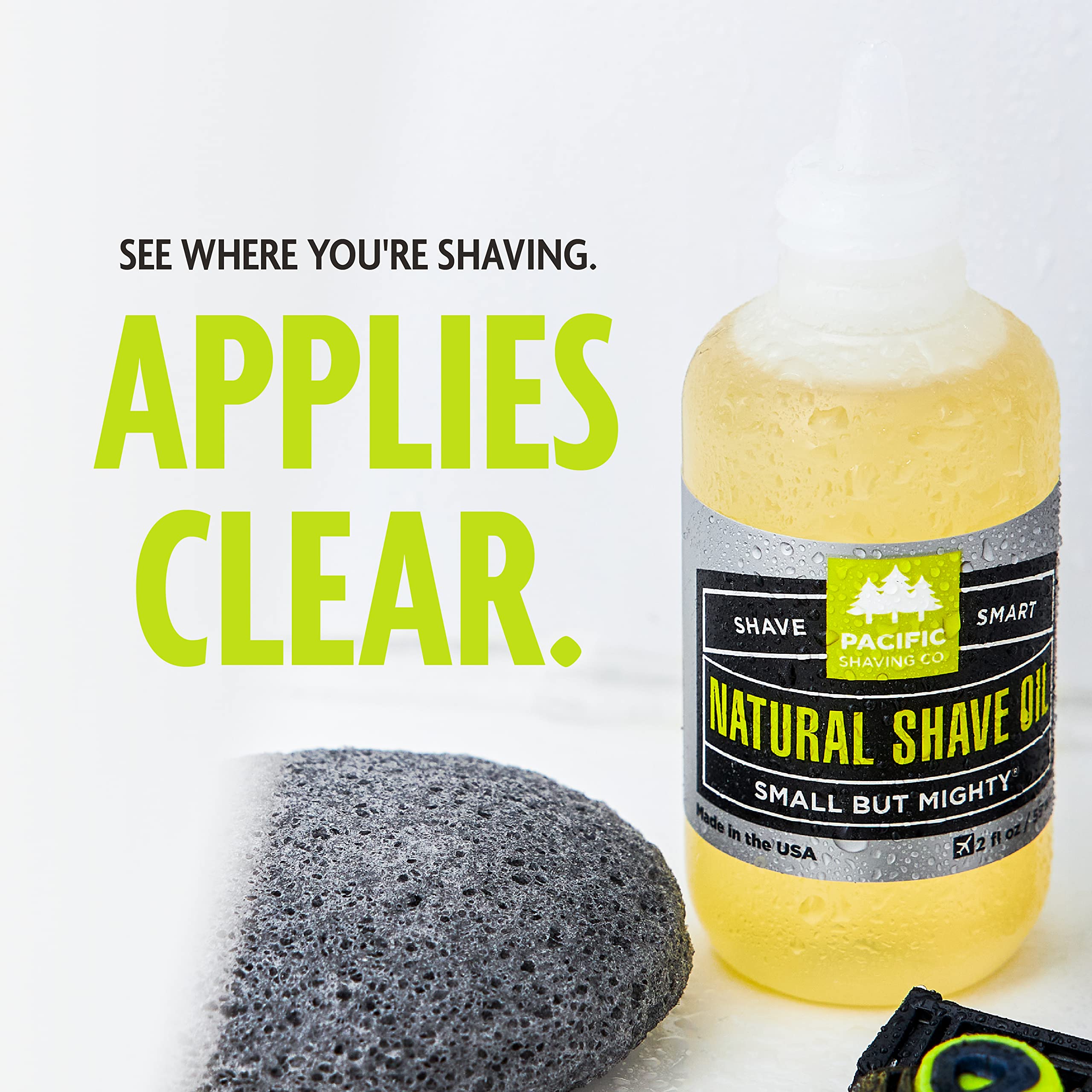 Pacific Shaving Company Natural Shaving Oil - Shaving Oil for Men & Women - Avocado Oil, Sunflower Seed Oil & Vitamin E Oil for