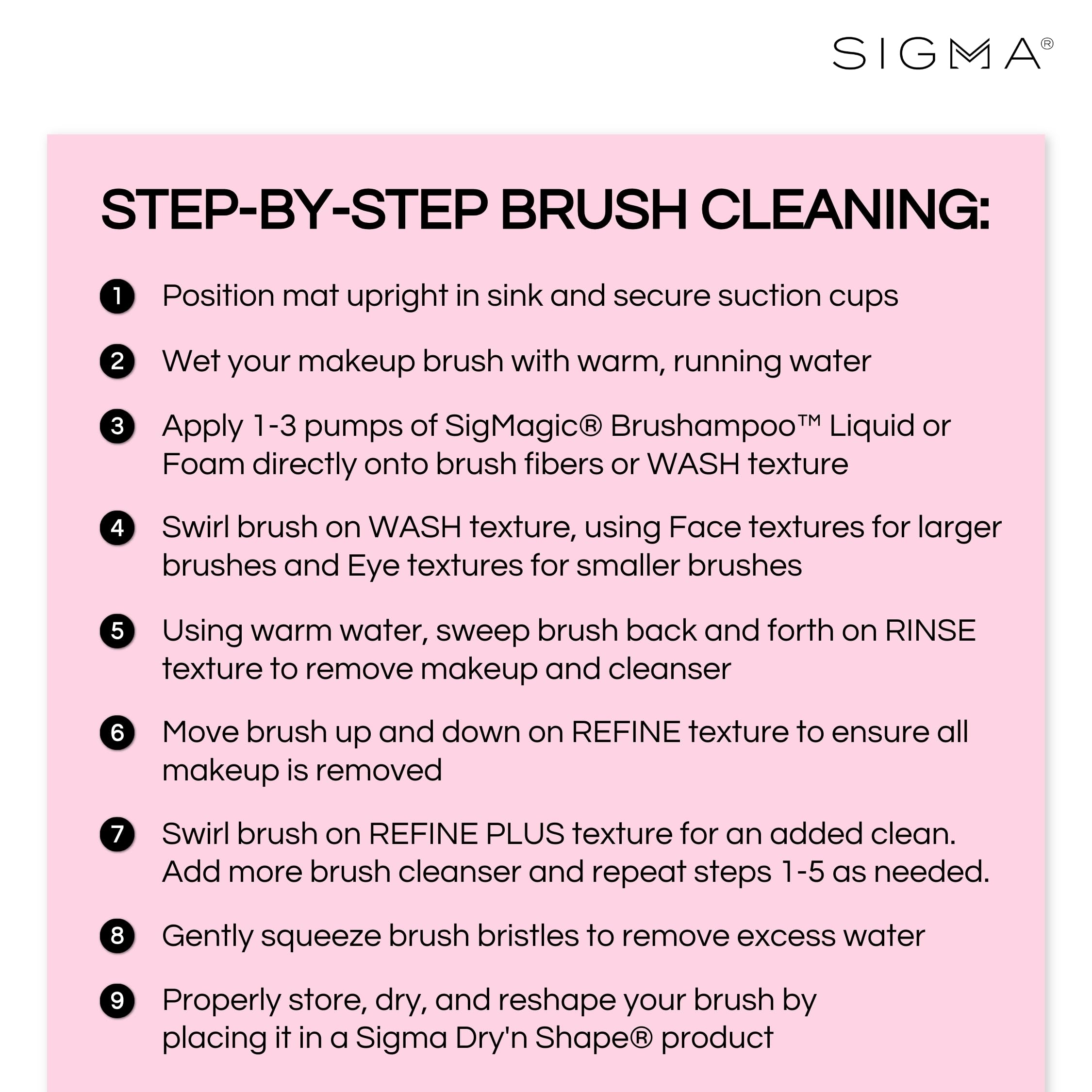 Sigma Beauty Makeup Brush Cleaner Mat - Sigma Spa Express Silicone Makeup Brush Cleaning Mat With Suction Cups For Cleaning Make