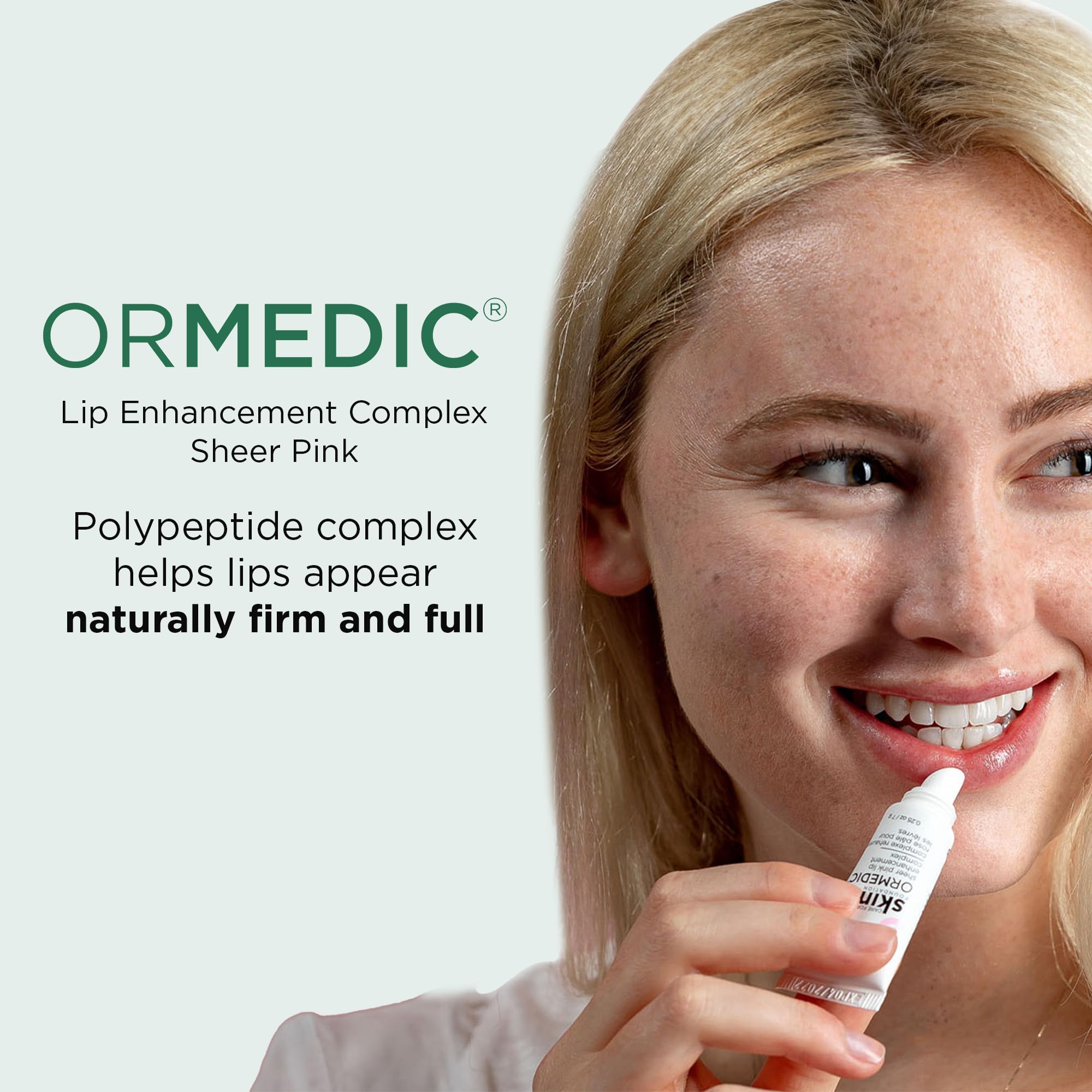 IMAGE Skincare, ORMEDIC pH Balancing Lip Enhancement Complex, Deep Hydration Lip Plumper Peptides for Fuller Lips, Sheer Pink, 0