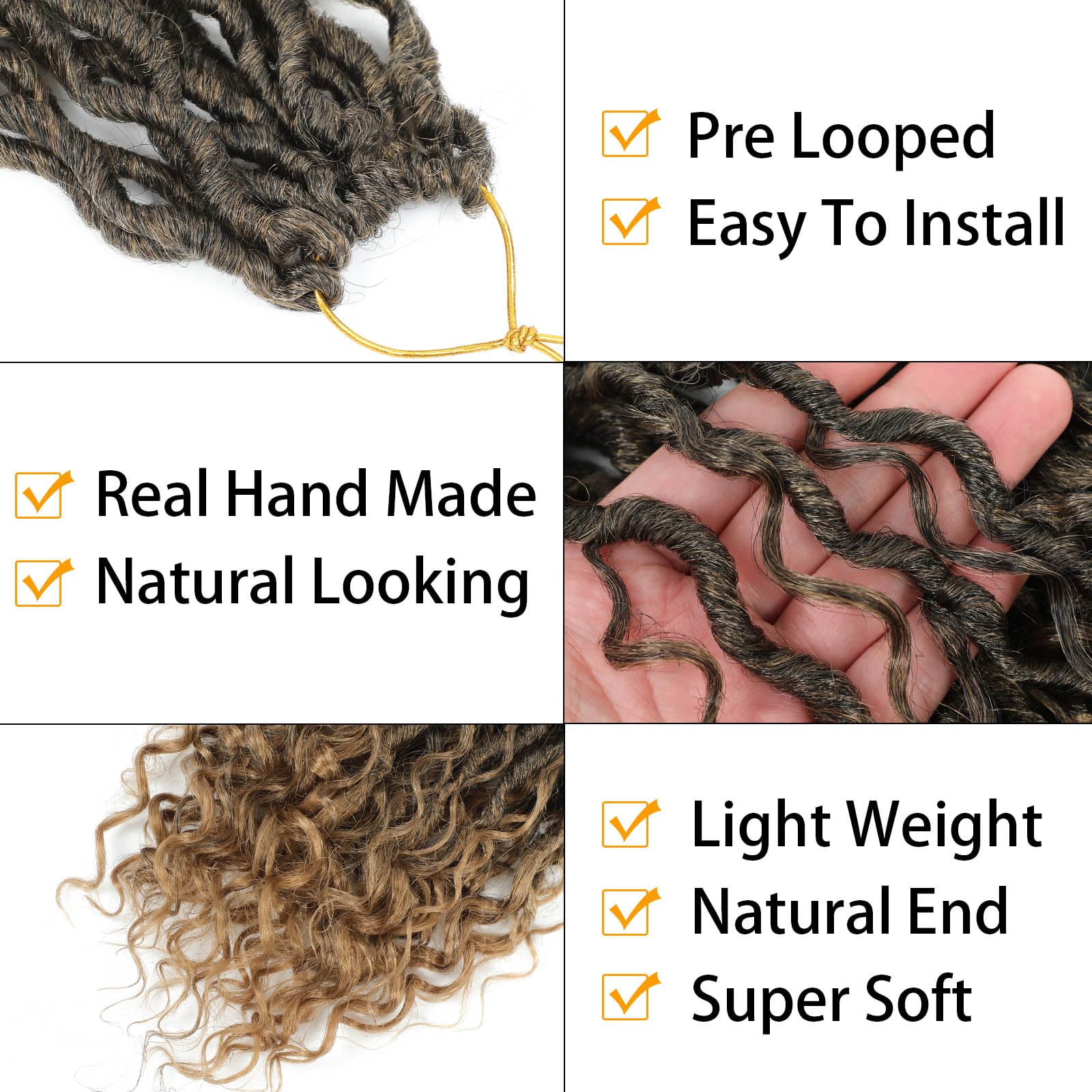 Col Bling Goddess Locs Crochet Hair 18 Inch 8 Packs Faux Locs Crochet Hair For Women Pre Looped River Locs Crochet Hair With Cur