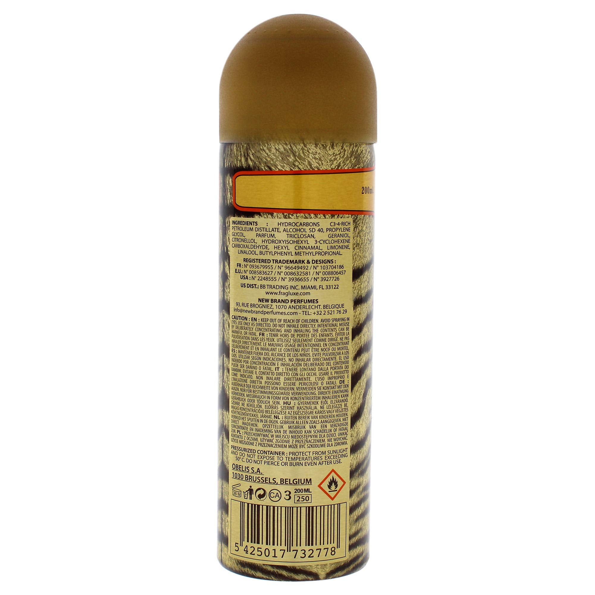 Cuba Cuba Jungle Tiger Women Body Spray 66 Oz, (I0101720)