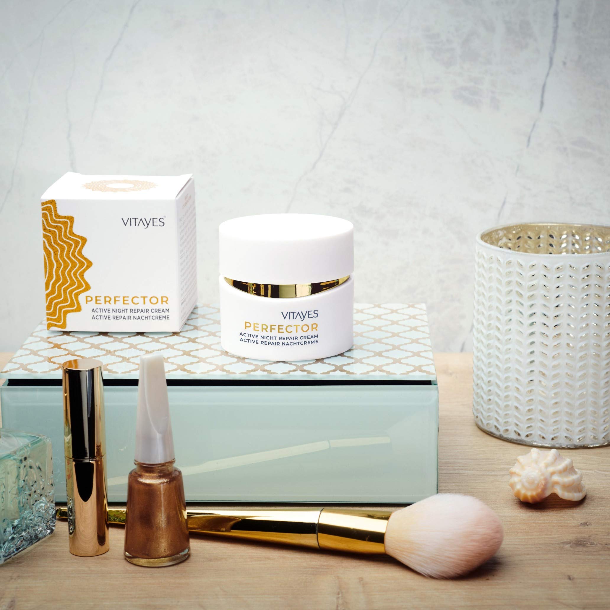 VITAYES Moisturizing Night Cream for Face with Vitamin C for Dark Spots, Fine Lines, Wrinkles, Even Tone and Acne Scar Removal,