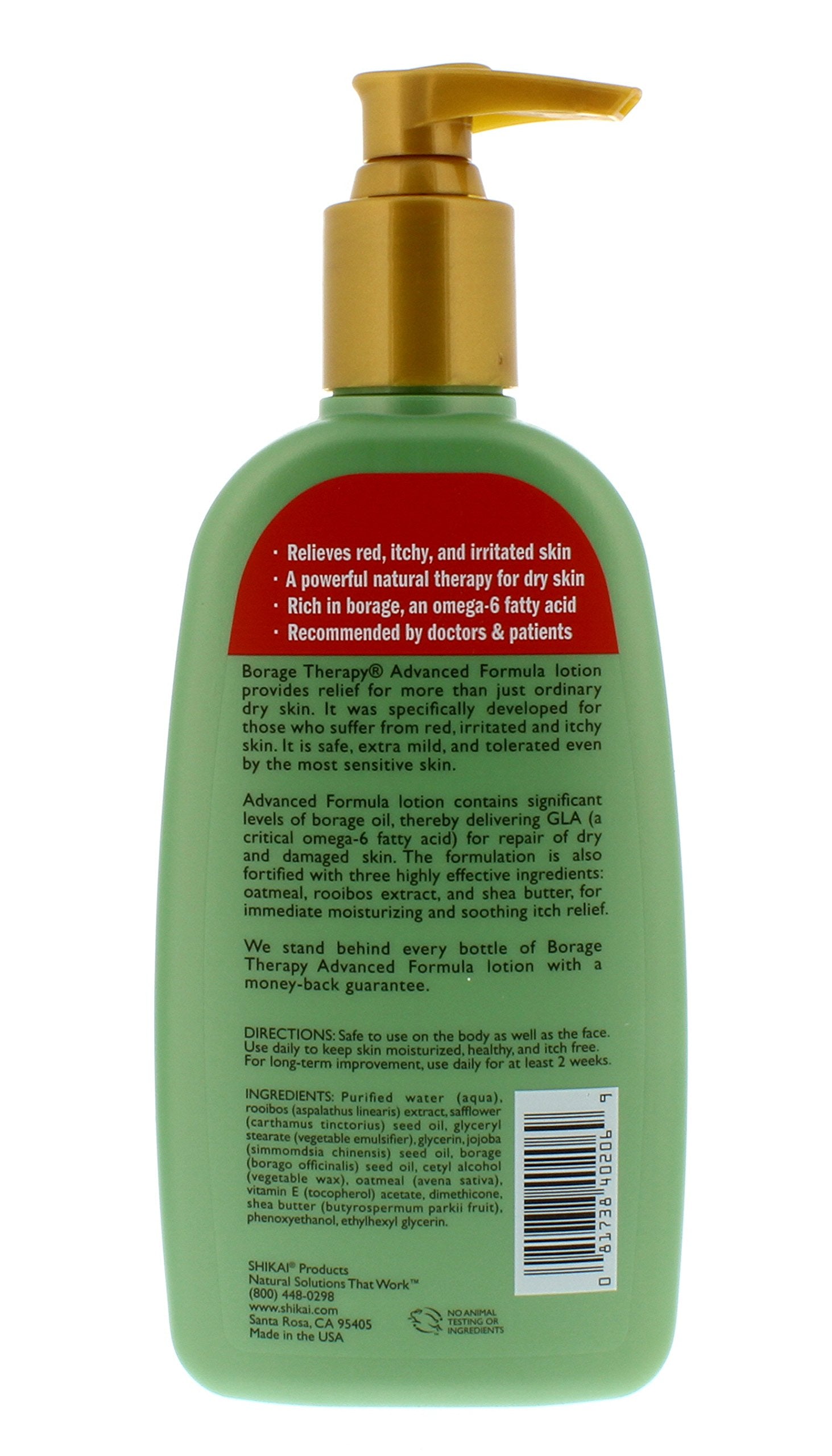 Shikai Borage Therapy Advanced Formula Body Moisturizer (8Oz, Pack Of 2) | Fragrance Free | Hydrating Lotion For Dry Hands & Bod