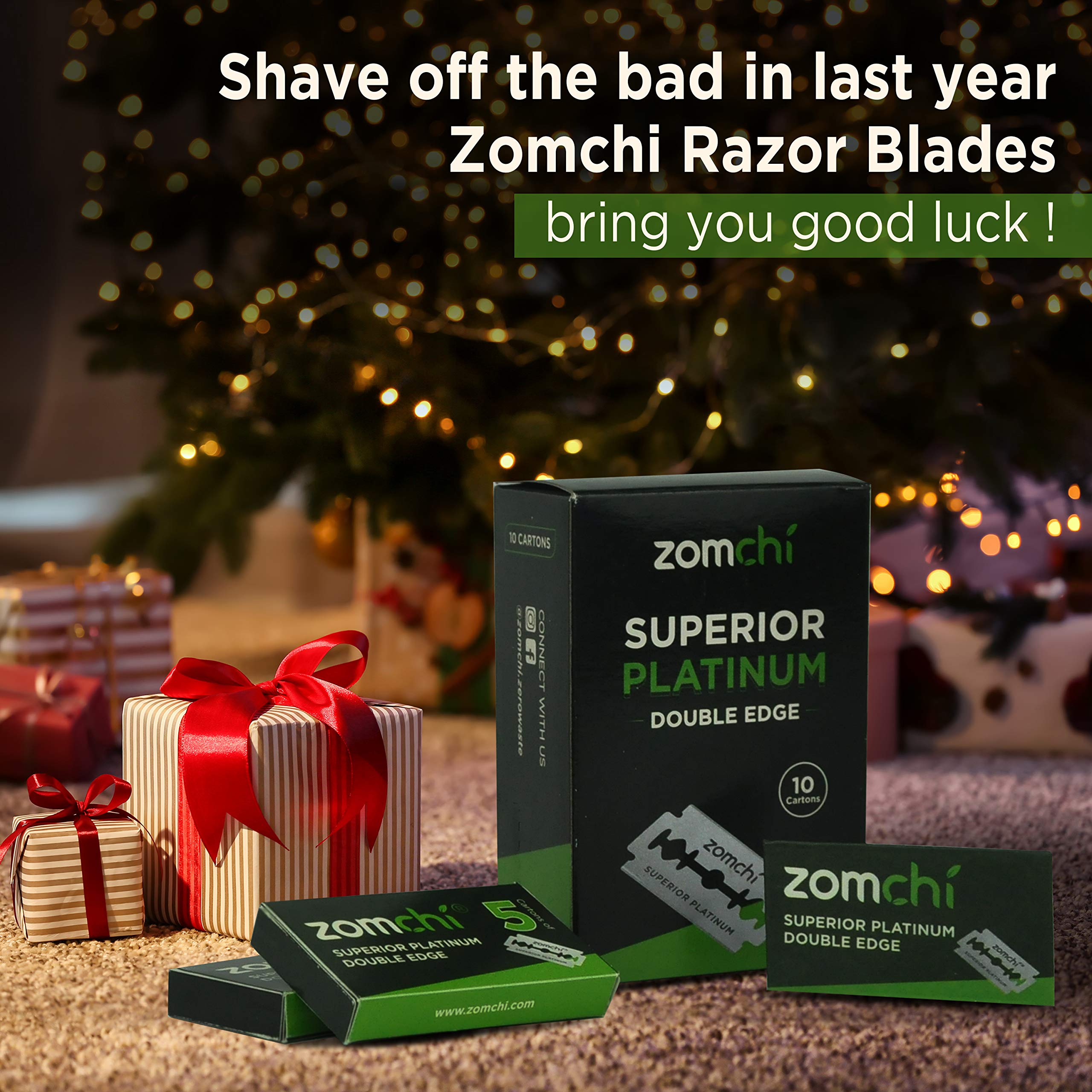 Double Edge Razor Blades, 50 Counts Safety Razor Blades For Shaving, Platinum Stainless Steel Shaving Blades For Men And Women,