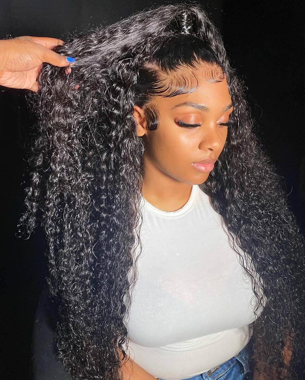 Beeos 180% Density Skinlike Real Hd Lace Wig,Curly 13X4 Full Frontal Lace Wig Pre Plucked Clean Hairline With Baby Hair Brazilia