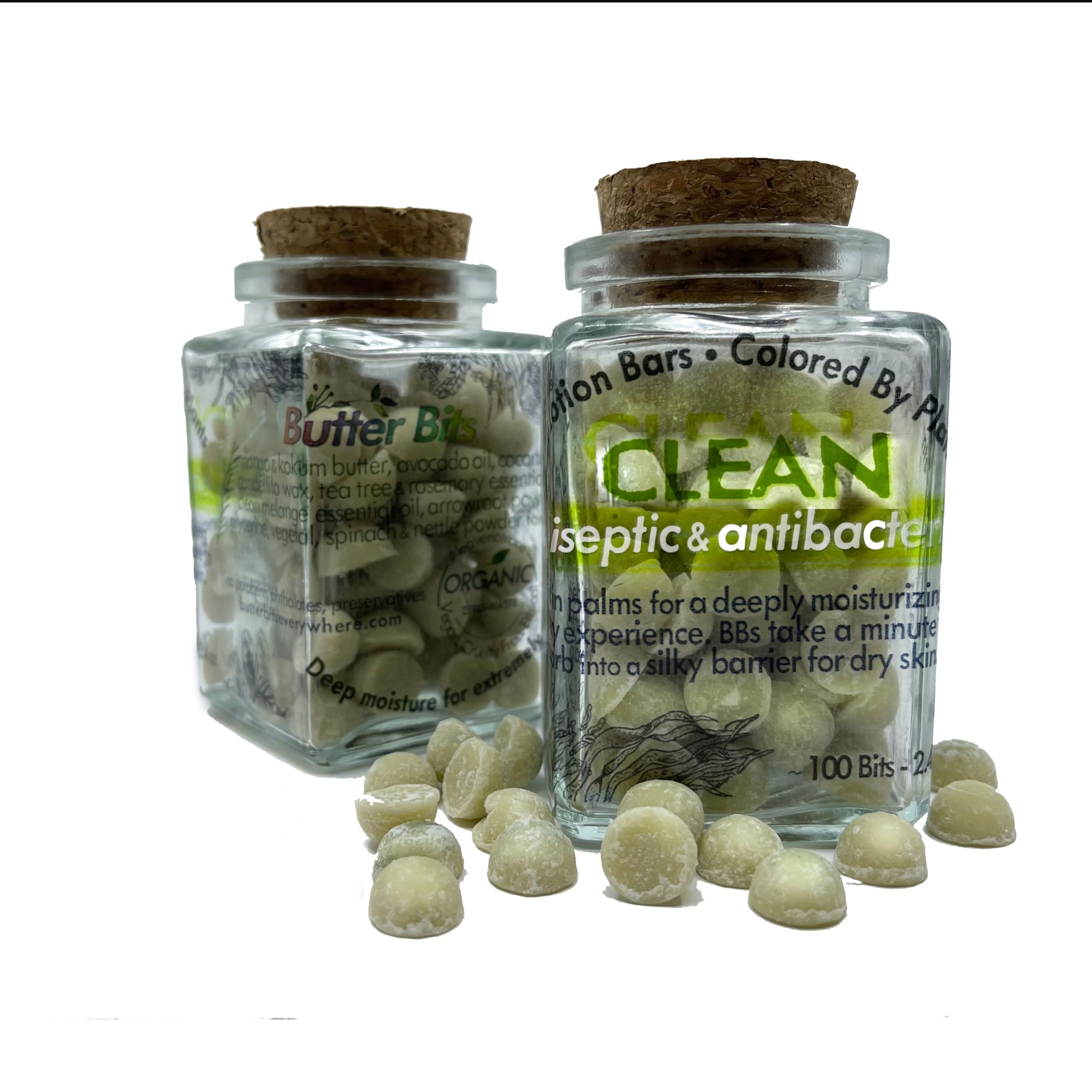 Butter Bits Tea tree & Lavender lotion bars. Clean hand lotion organic natural Ingredients  Fragrance & Preservative Free. Vega