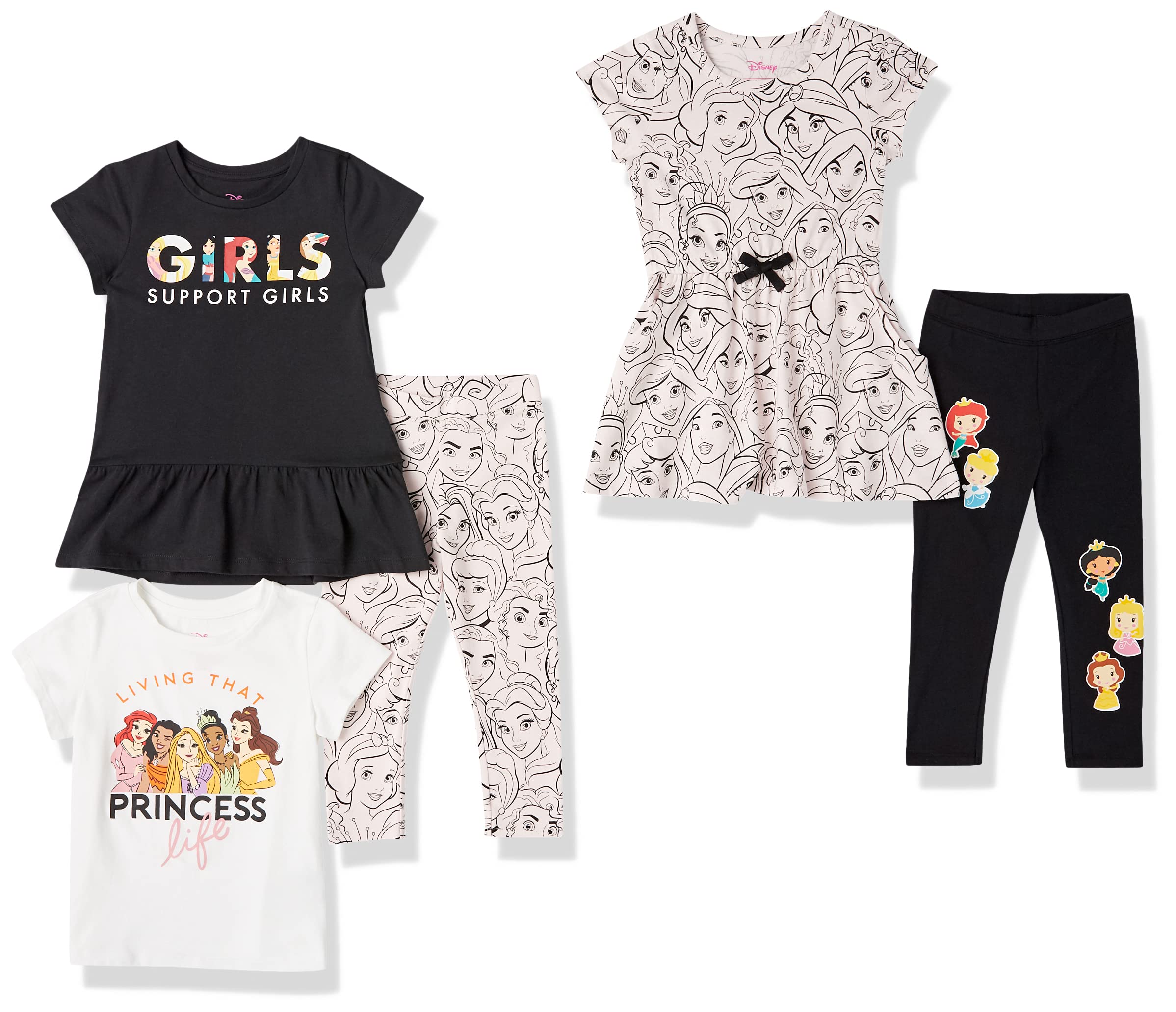 Amazon Essentials Disney  Marvel  Star Wars  Frozen  Princess Toddler girls Mix-and-Match Outfit Sets (Previously Spotted Zebra)
