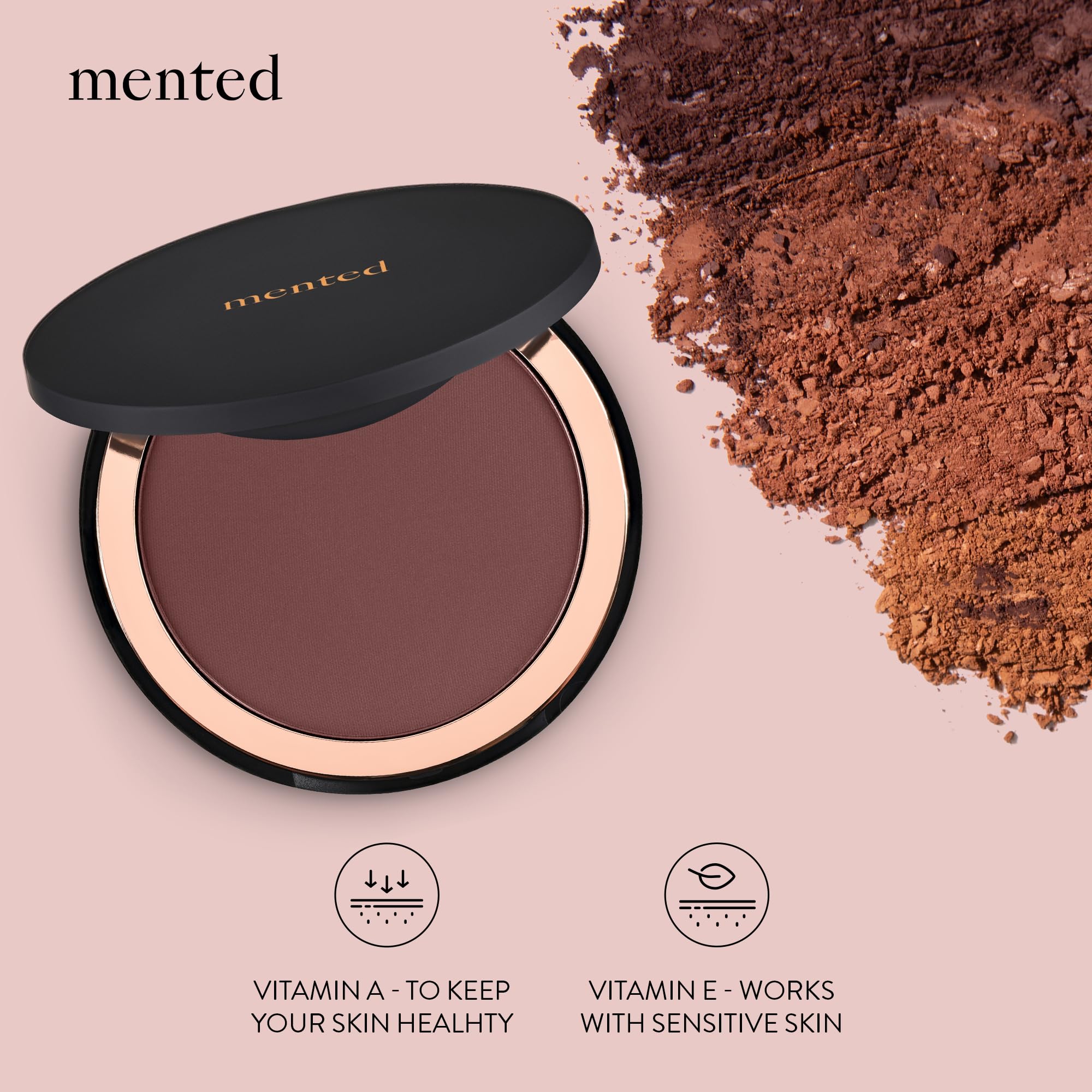 Mented Cosmetics Made in Italy, Cruelty Free Makeup, Vegan, Paraben Free, Shimmer Bronzer, Highlighter Bronzing Powder Palette f