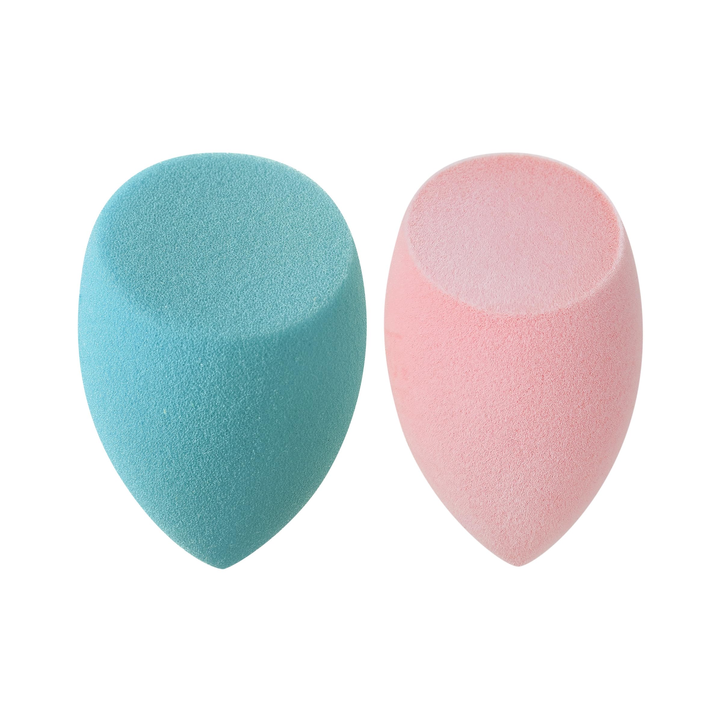 Real Techniques Miracle Mattifying Makeup Sponge Duo, Matte Finish, Cloud Skin, Full Coverage Foundation & Powder Makeup Blendin