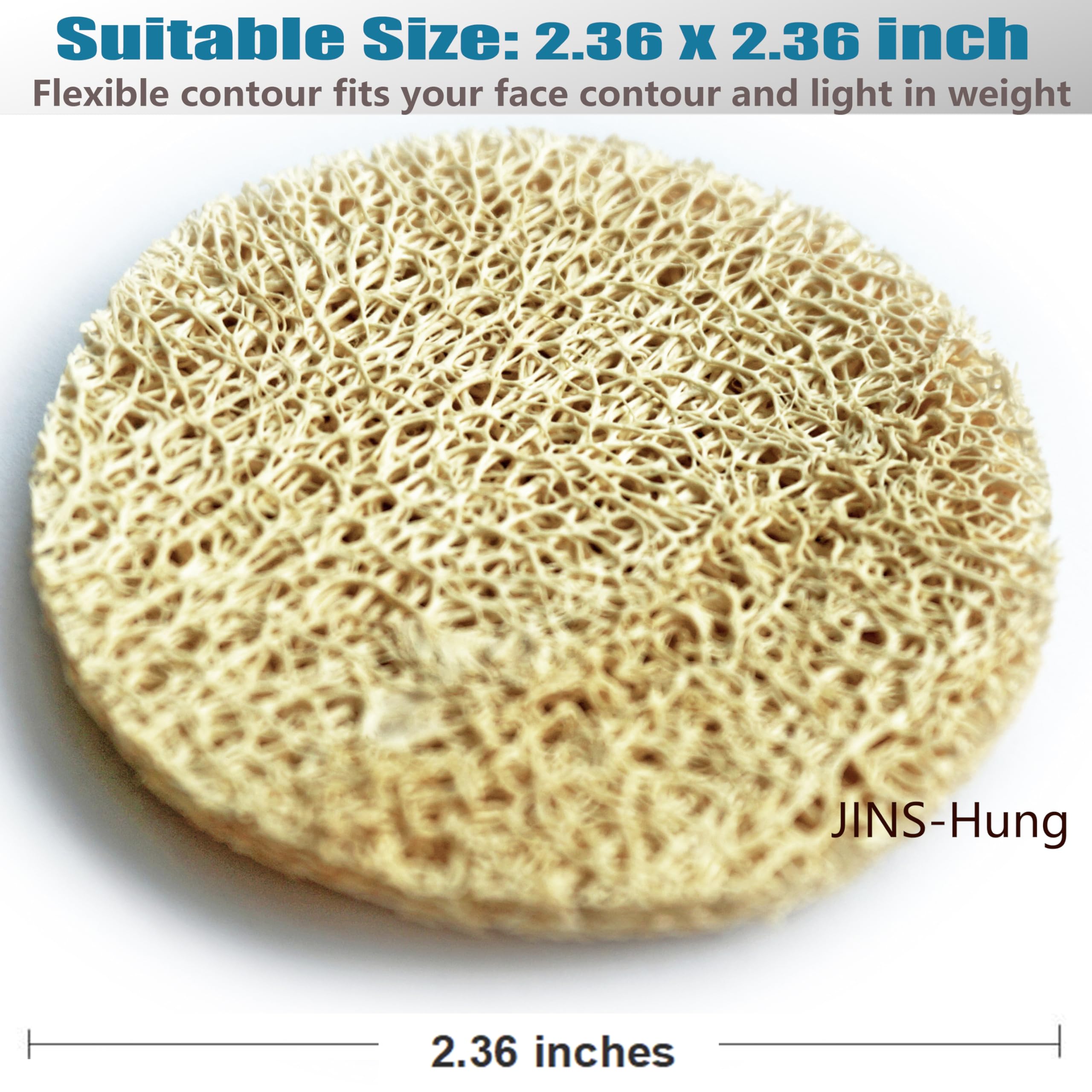 18 Pack Natural Loofah Sponge Exfoliating Face Pads - Facial Body Scrubbers Pad - When Bath Shower And Spa - Loofa Sponges Brush
