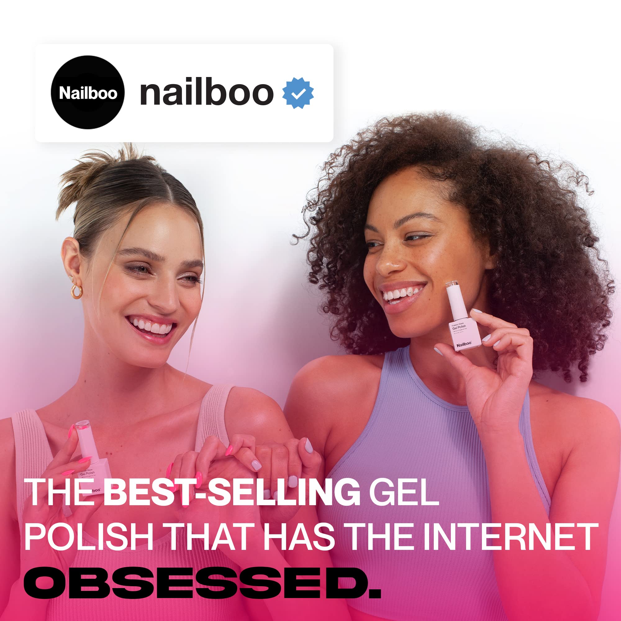 Nailboo PREMIER Forever Glaze Gel Nail Polish, CLEAR Top Coat LED Nail Lamp Gel Polish, Self-Leveling DIY Nails, Salon Quality N