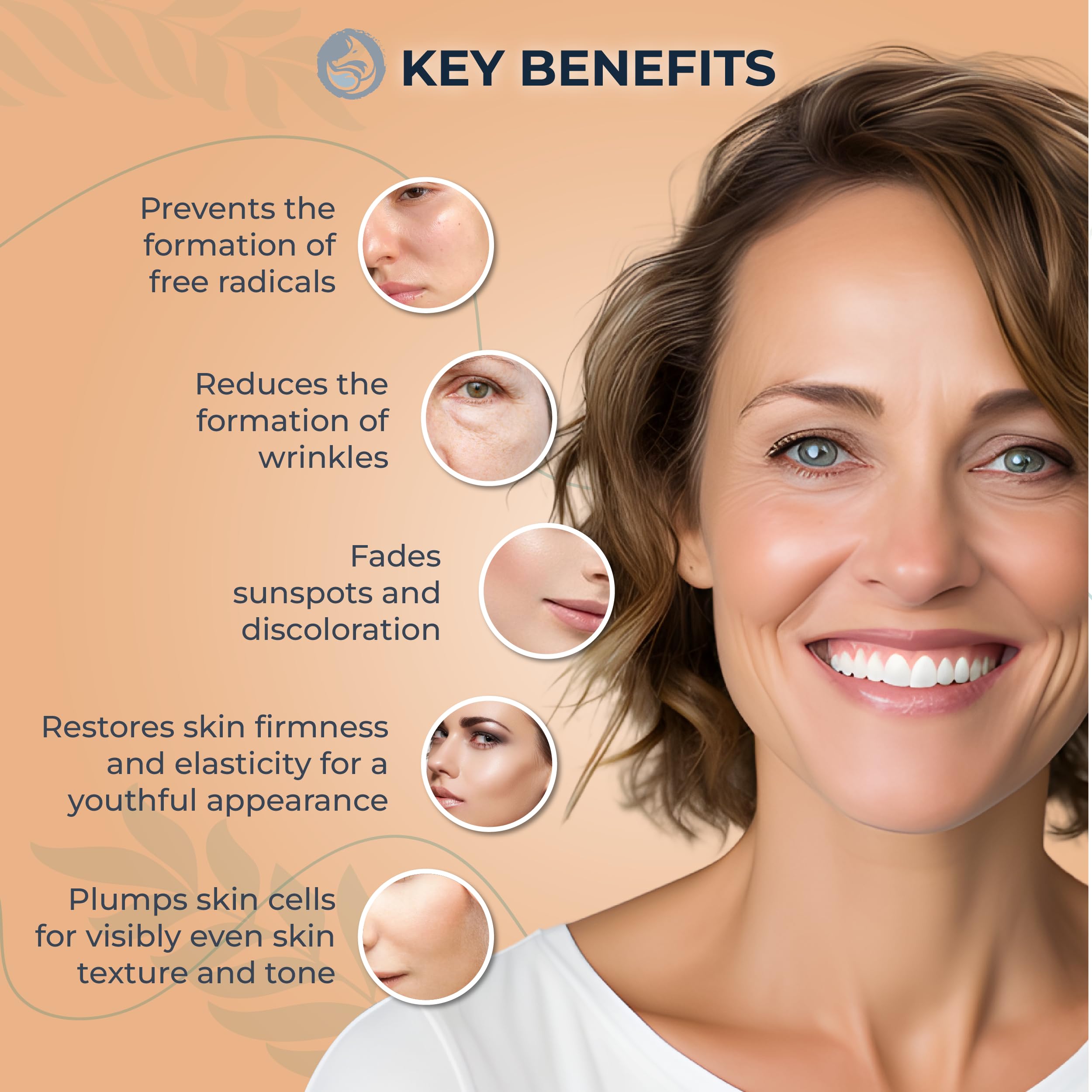 Vitamin C Face Serum - Anti Aging & Brightening Facial Serum - With Hyaluronic Acid Gotu Kola & Jojoba Oil - Natural & Organic -