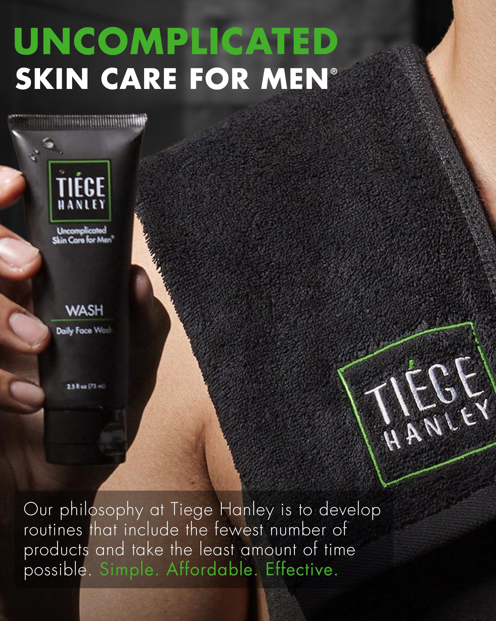 Tiege Hanley Mens Skin Care Set, Anti-Aging Skin Care Routine for Men (System Level 3) - Men's Skincare Set for Fines Lines Incl