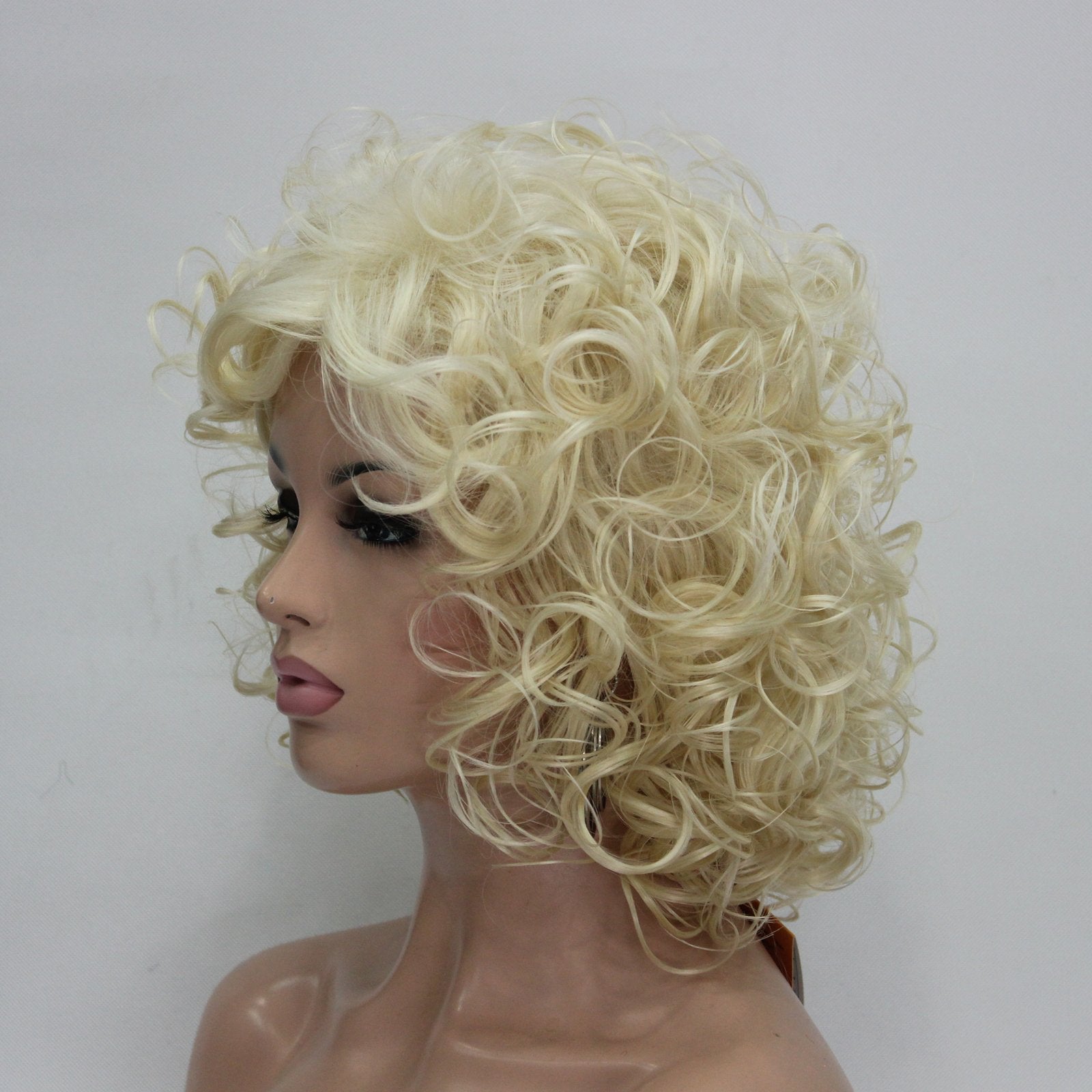 Lydell Short Soft Super Curly Layered Natural Movement Synthetic Wigs (613 Blonde)