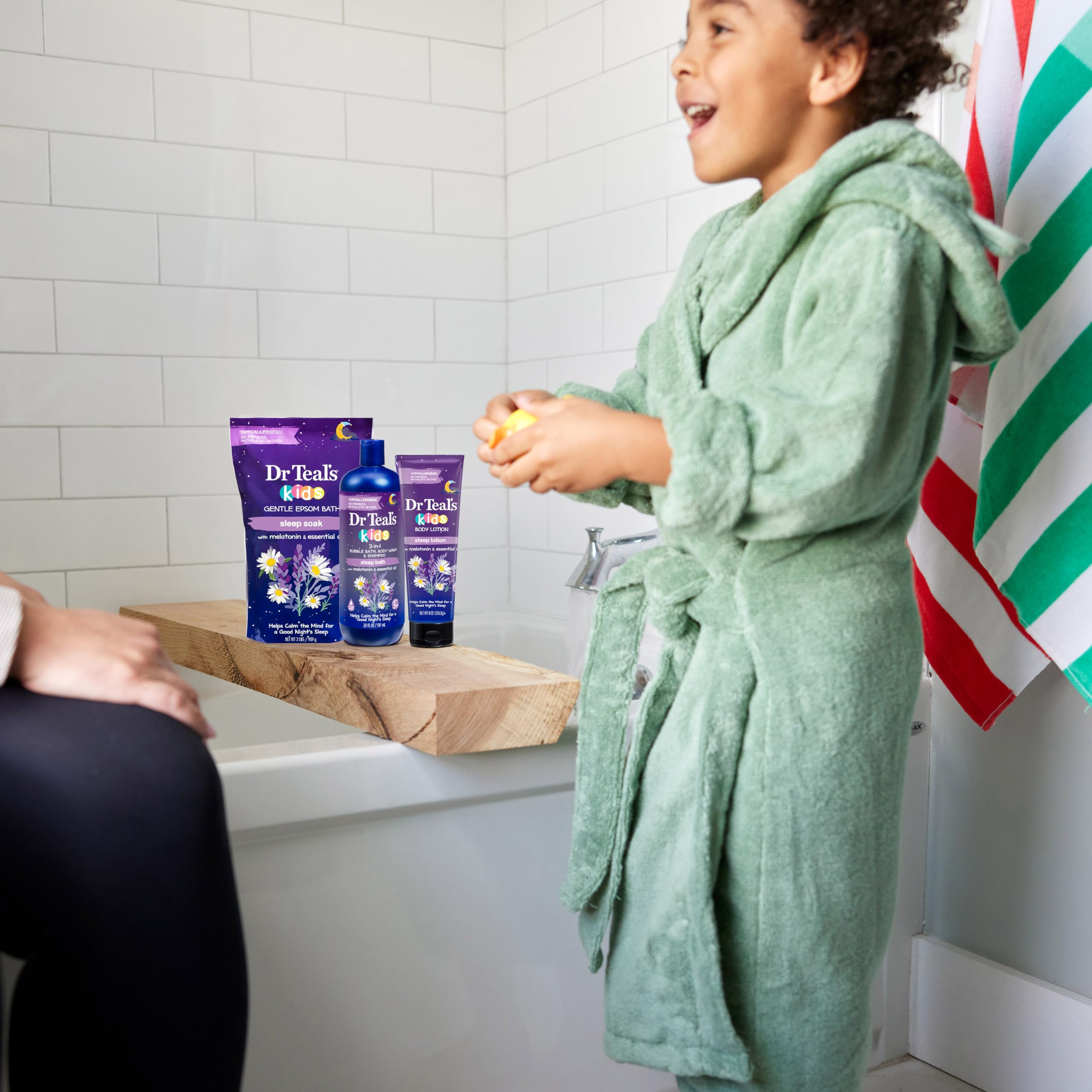 Dr Teal's Kids Gentle Epsom Salt, Sleep Soak with Melatonin & Essential Oil Blend, 2 lbs (Pack of 3)