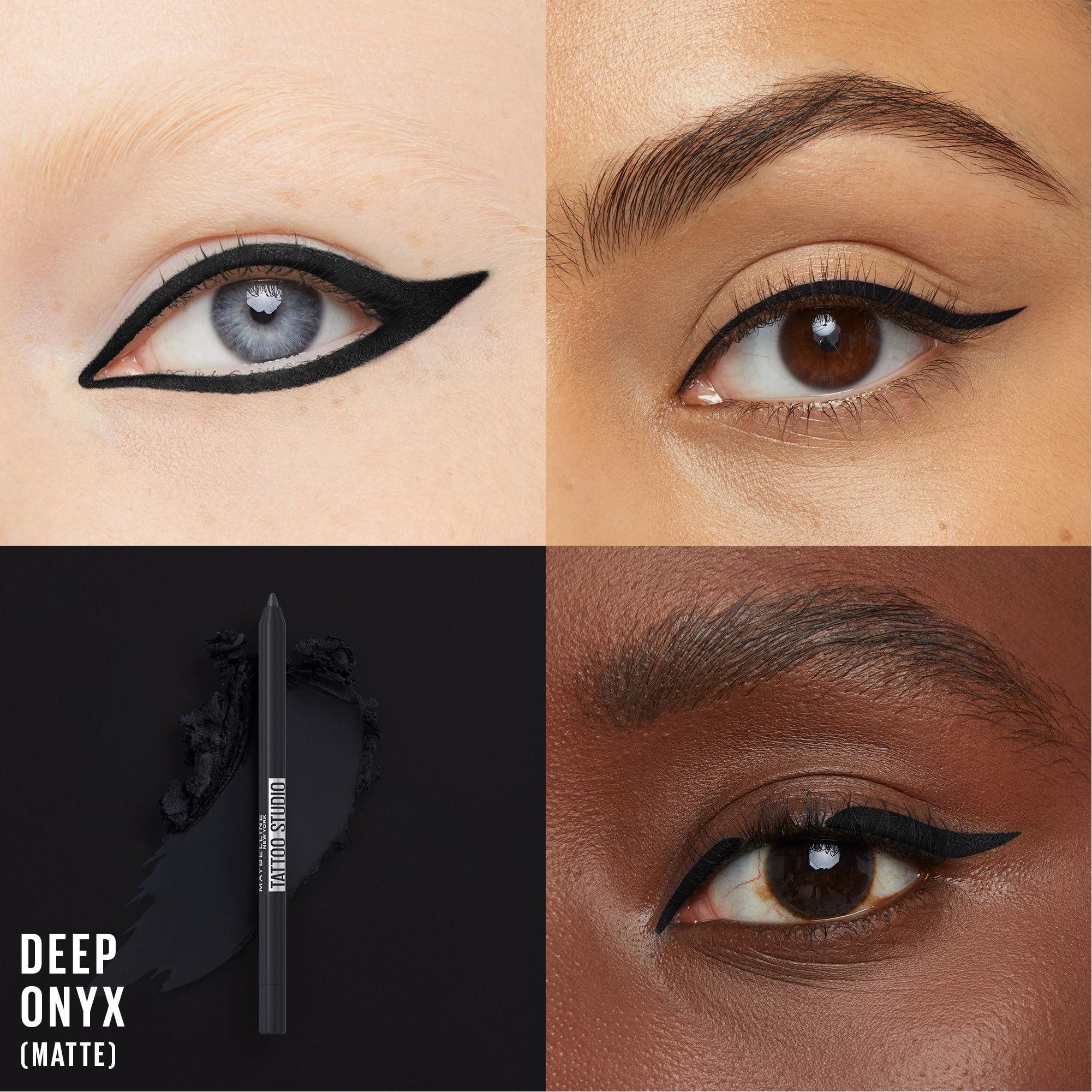 Maybelline Tattoostudio Long-Lasting Sharpenable Eyeliner Pencil, Glide On Smooth Gel Pigments With 36 Hour Wear, Waterproof, De