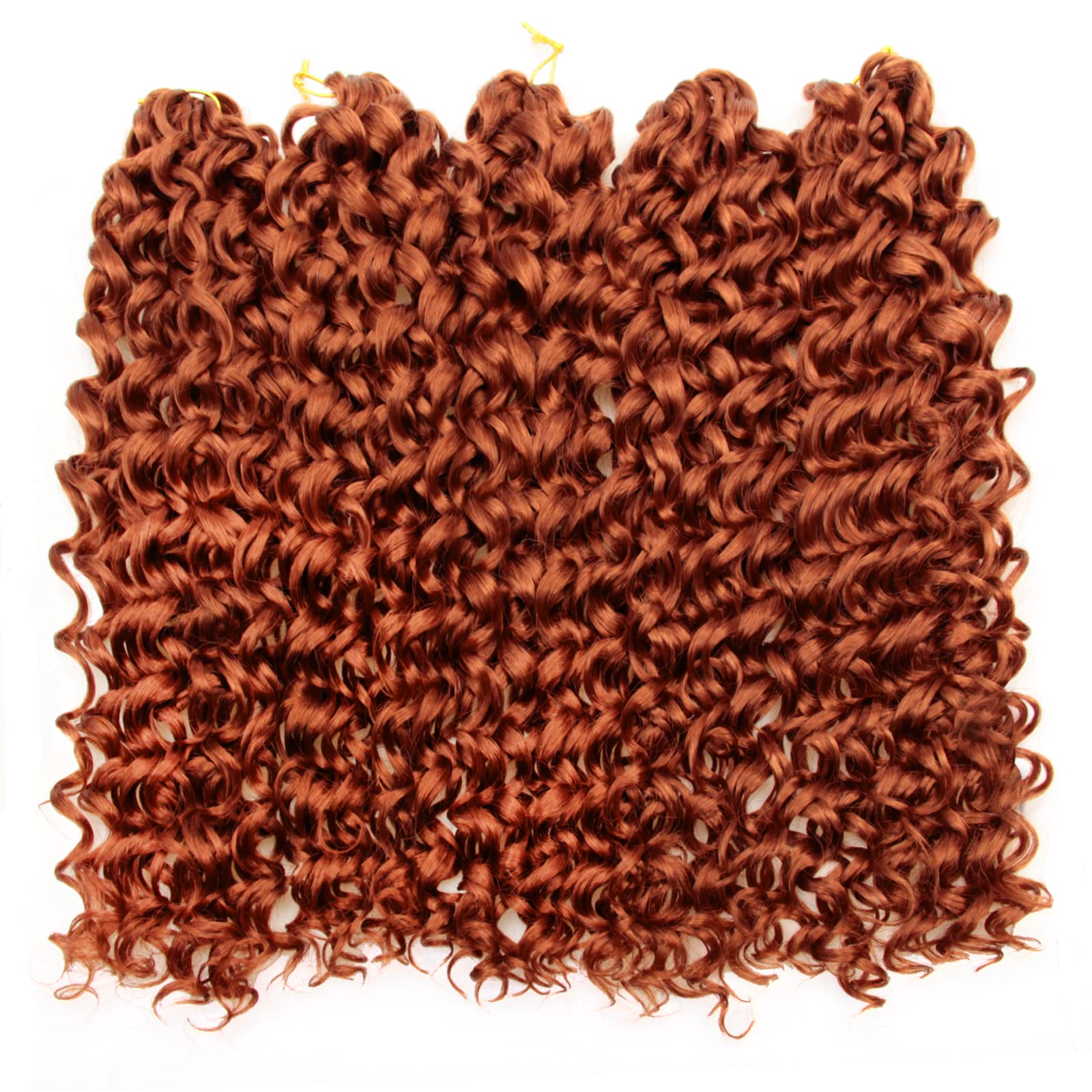 Gogo Curl Crochet Hair 18Inch Water Wave Crochet Hair Synthetic Bohemian Crochet Braid Ginger Deep Wave Braiding Hair Extensions