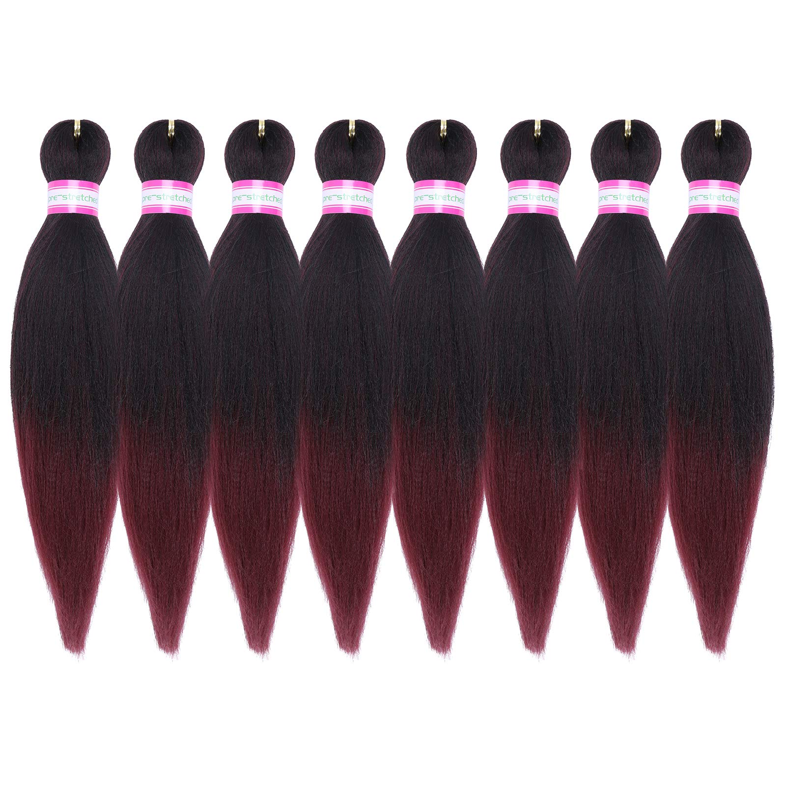 Pre-Stretched Braiding Hair Extensions-12 Inch 8 Packs Synthetic Braiding Hair Crochet Braids, Natural Easy Braid Crochet Hair,