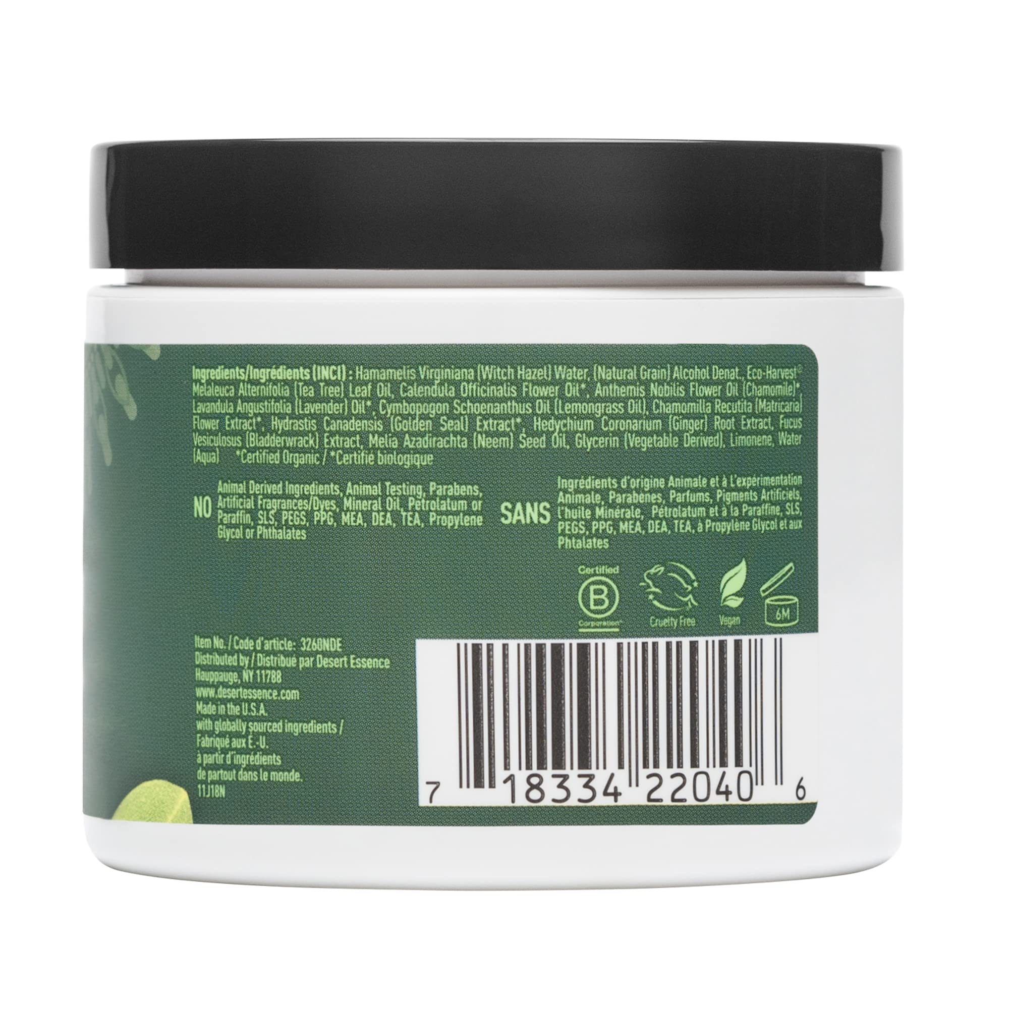 Desert Essene Daily Facial Cleansing Pads with Pure Australian Tea Tree, Witch Hazel, Calendula & Chamomile - Reduce Oil, Minimi