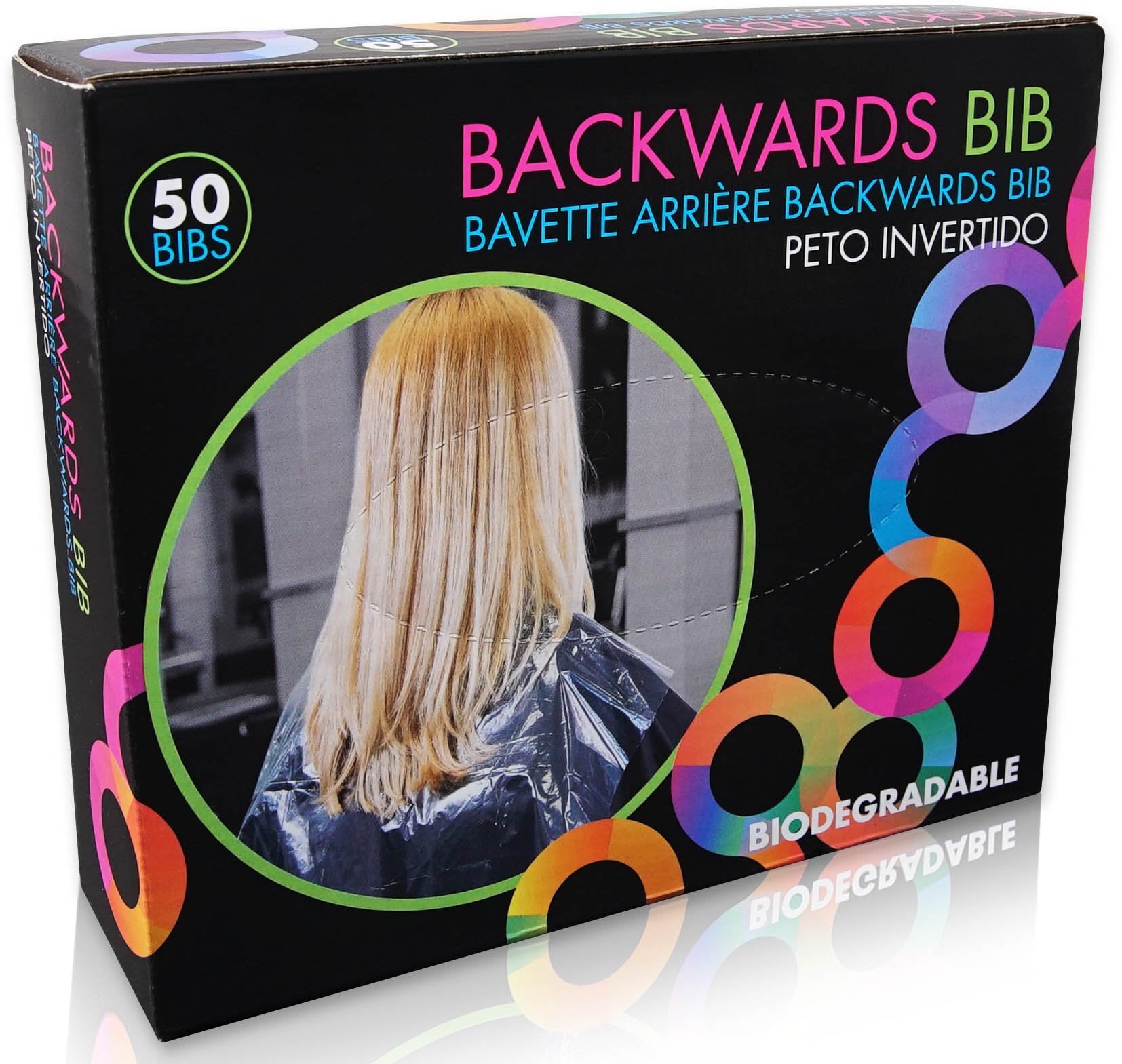 Framar Backwards Bib Disposable Capes Salon, Protects Clients, Salon Chair & Salon Cape From Hair Dye, Disposable Salon Capes Fo