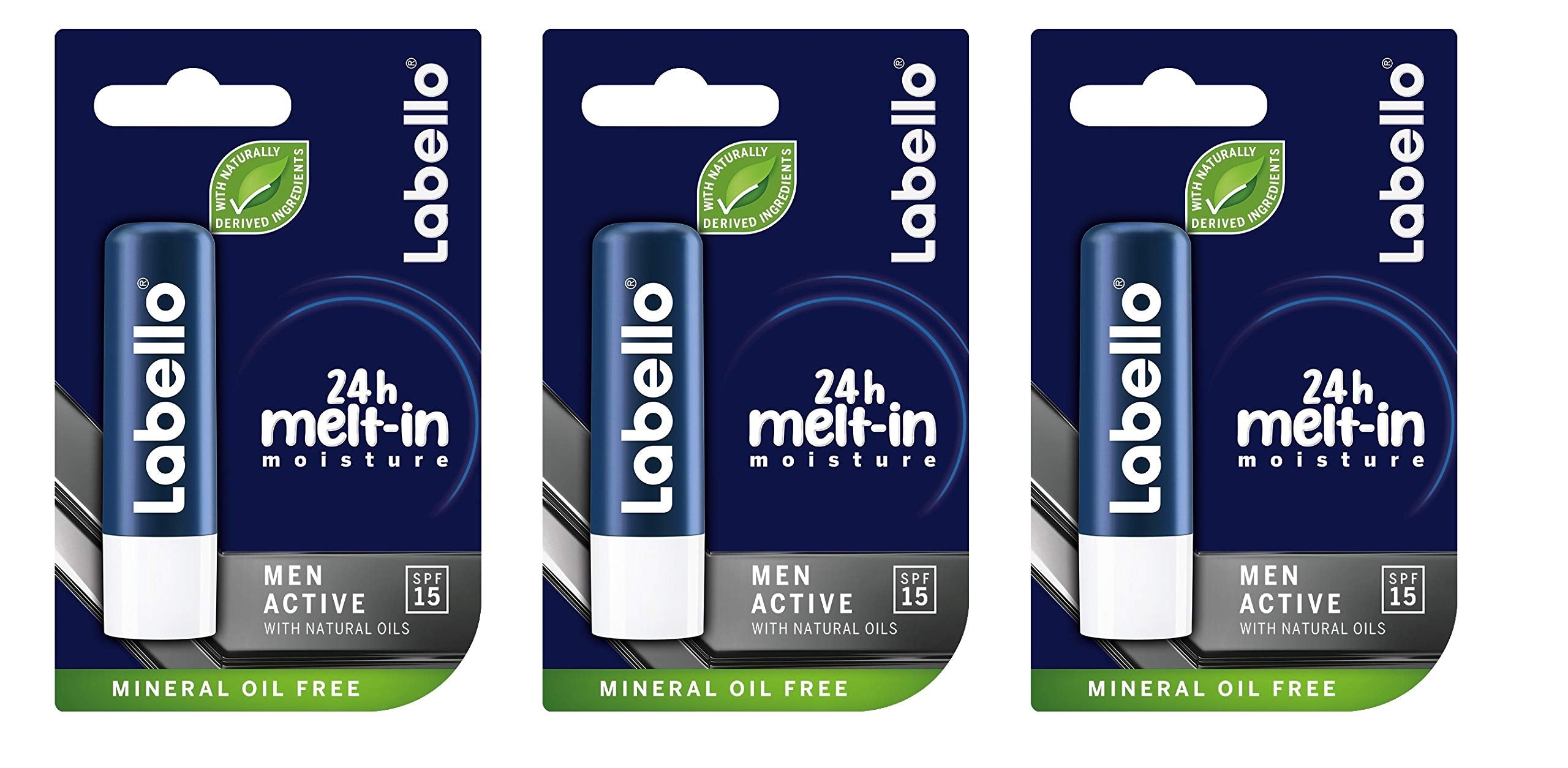Labello Active Lip Care for Men 4.8g/5.5ml SPF 153 Pack