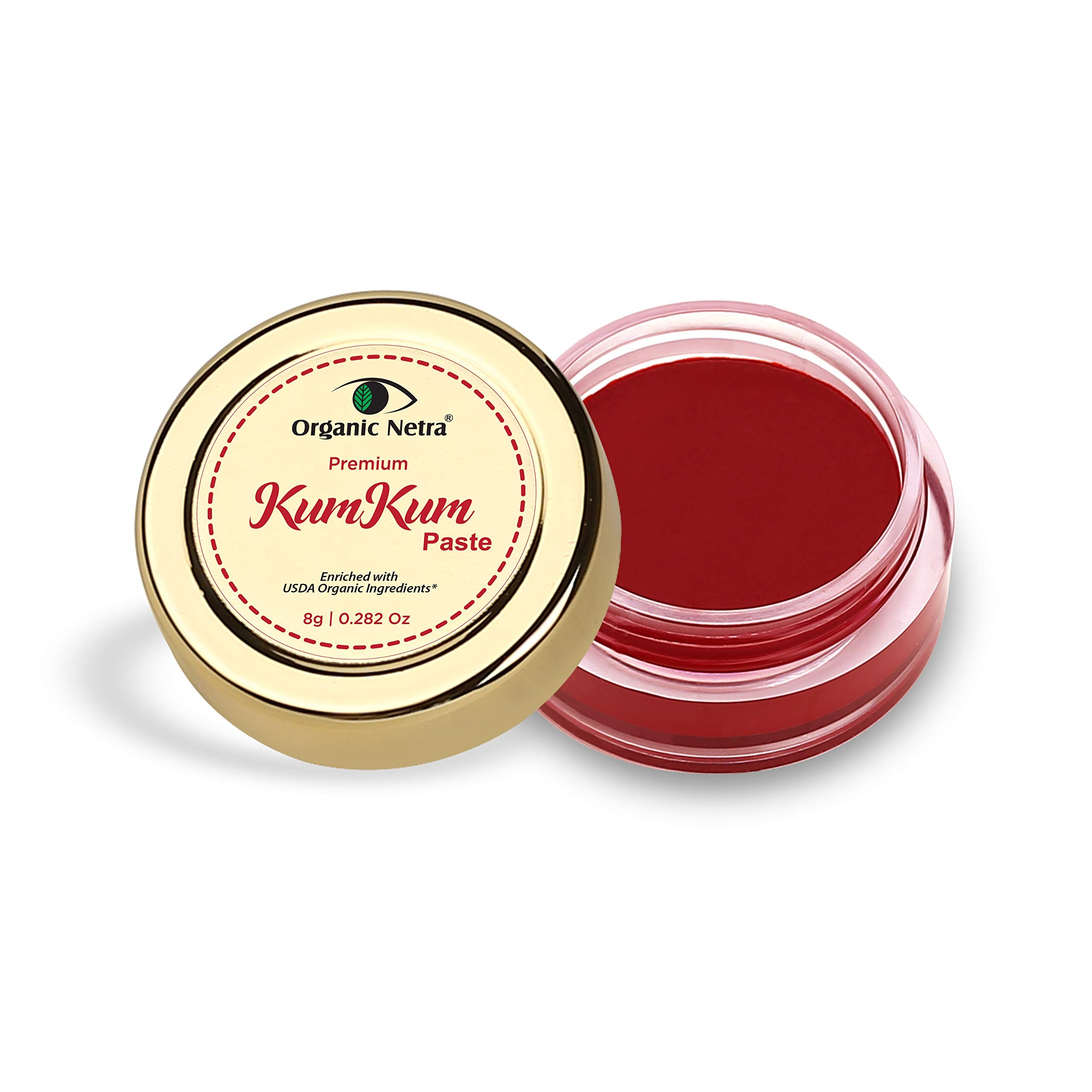 Organic Netra Sindoor/Kumkum Paste | Waterproof Long Lasting, Smudge Proof Sindoor | Pure And Natural Deep Maroon Colour, Long L