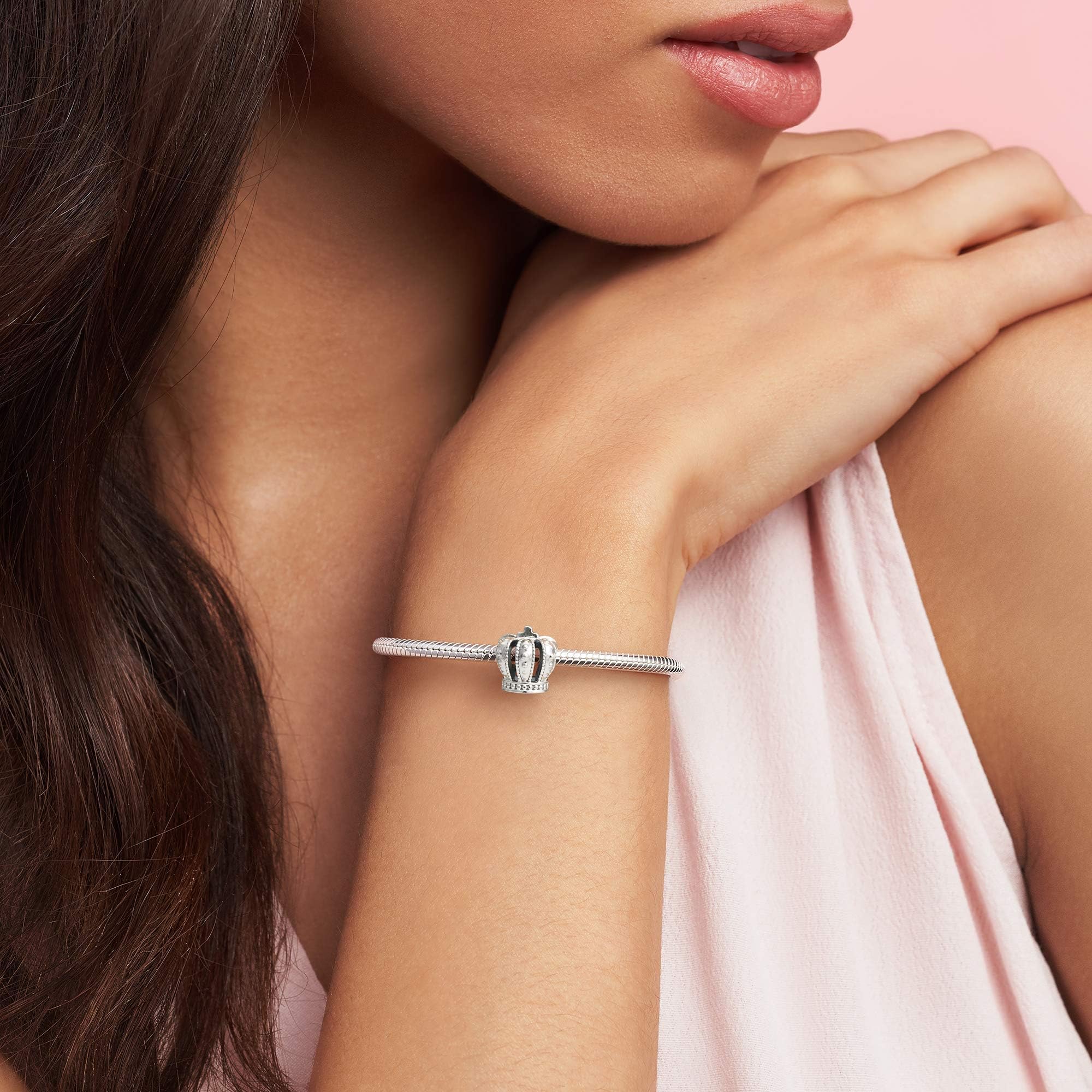 PANDORA Jewelry Royal Crown Sterling Silver Charm, With Gift Box