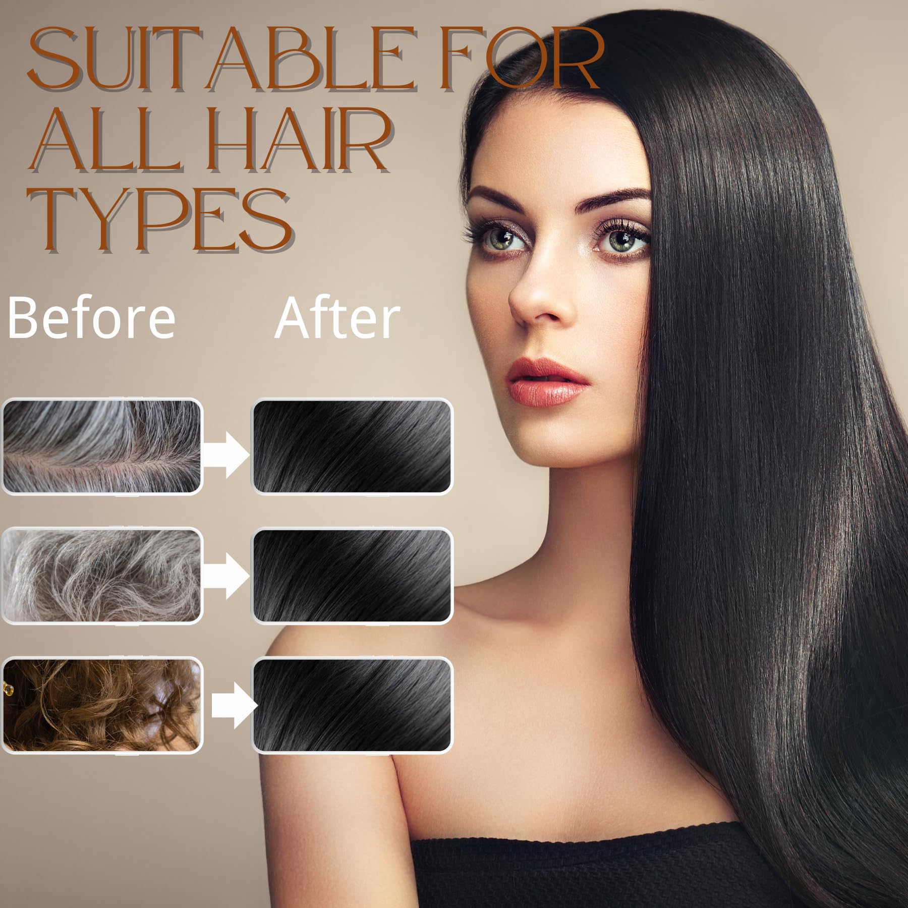 4-In-1 Hair Dye Shampoo For Gray Hair Coverage,New Formula, Semi-Permanent Herbal Hair Color Shampoo,Moisturizing,Lasting Shine