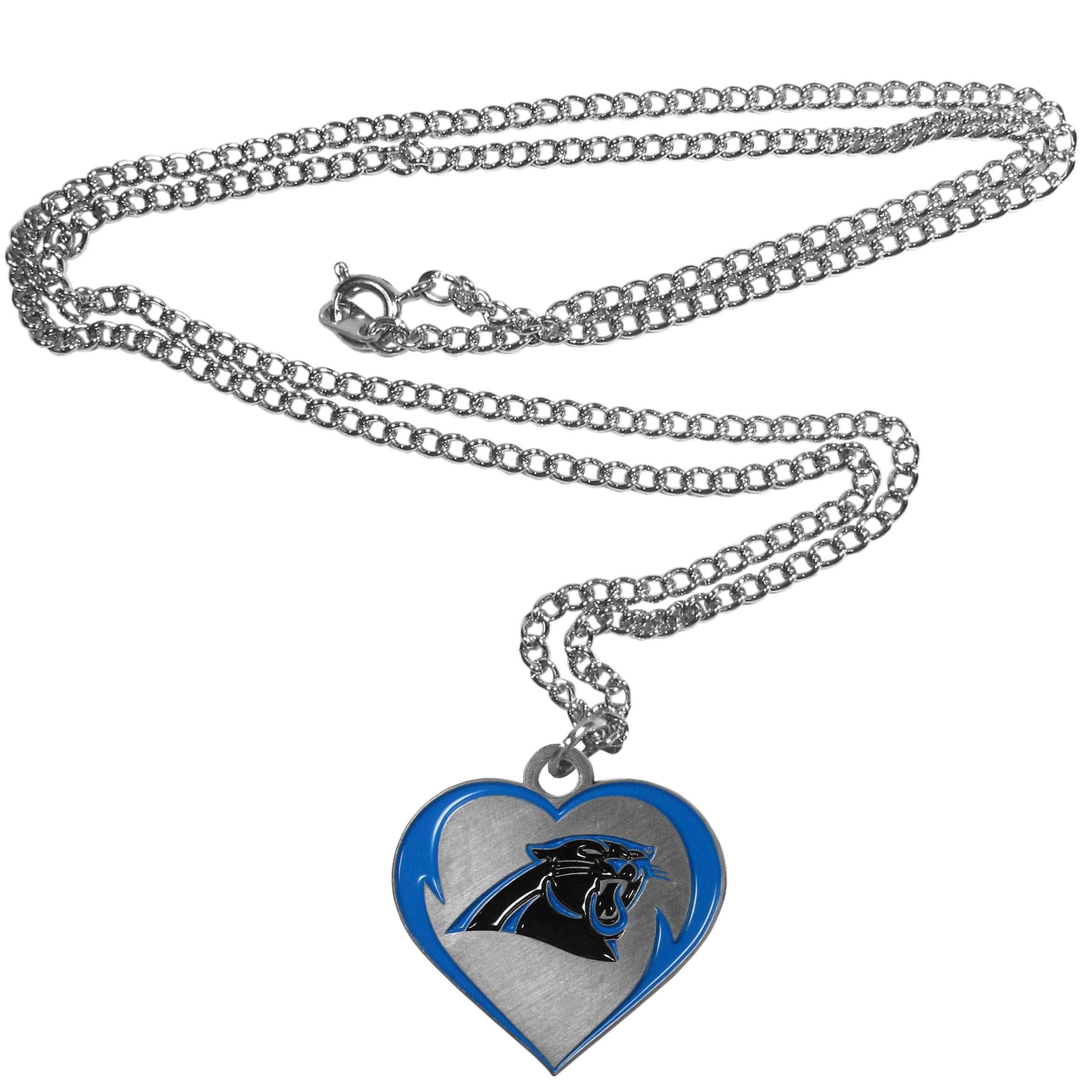 Siskiyou Sports NFL Carolina Panthers Womens Heart Necklace, Team Color, 22 inch