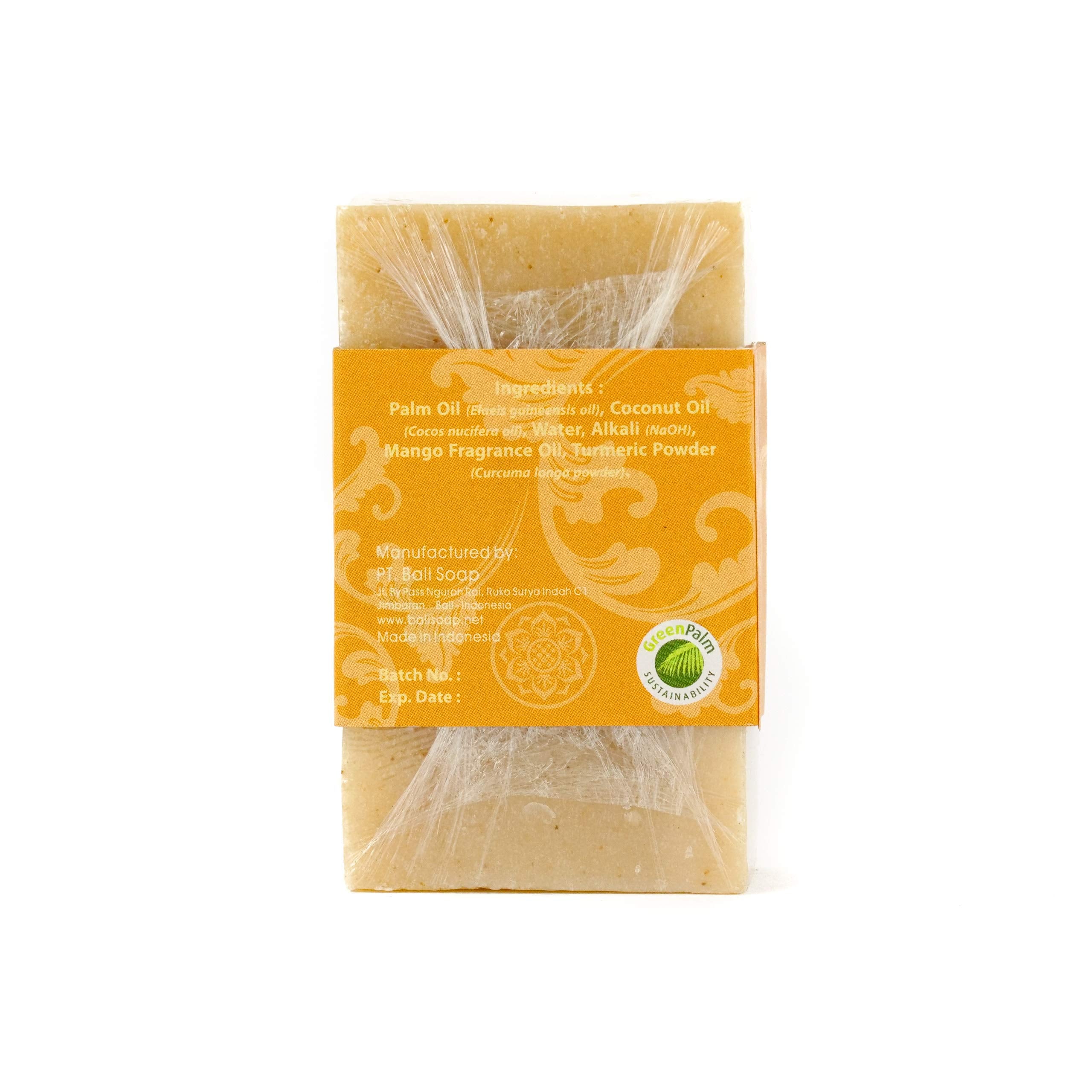 Bali Soap - Mango Natural Soap - Bar Soap For Men & Women - Bath, Body And Face Soap - Vegan, Handmade, Exfoliating Soap - 3 Pac